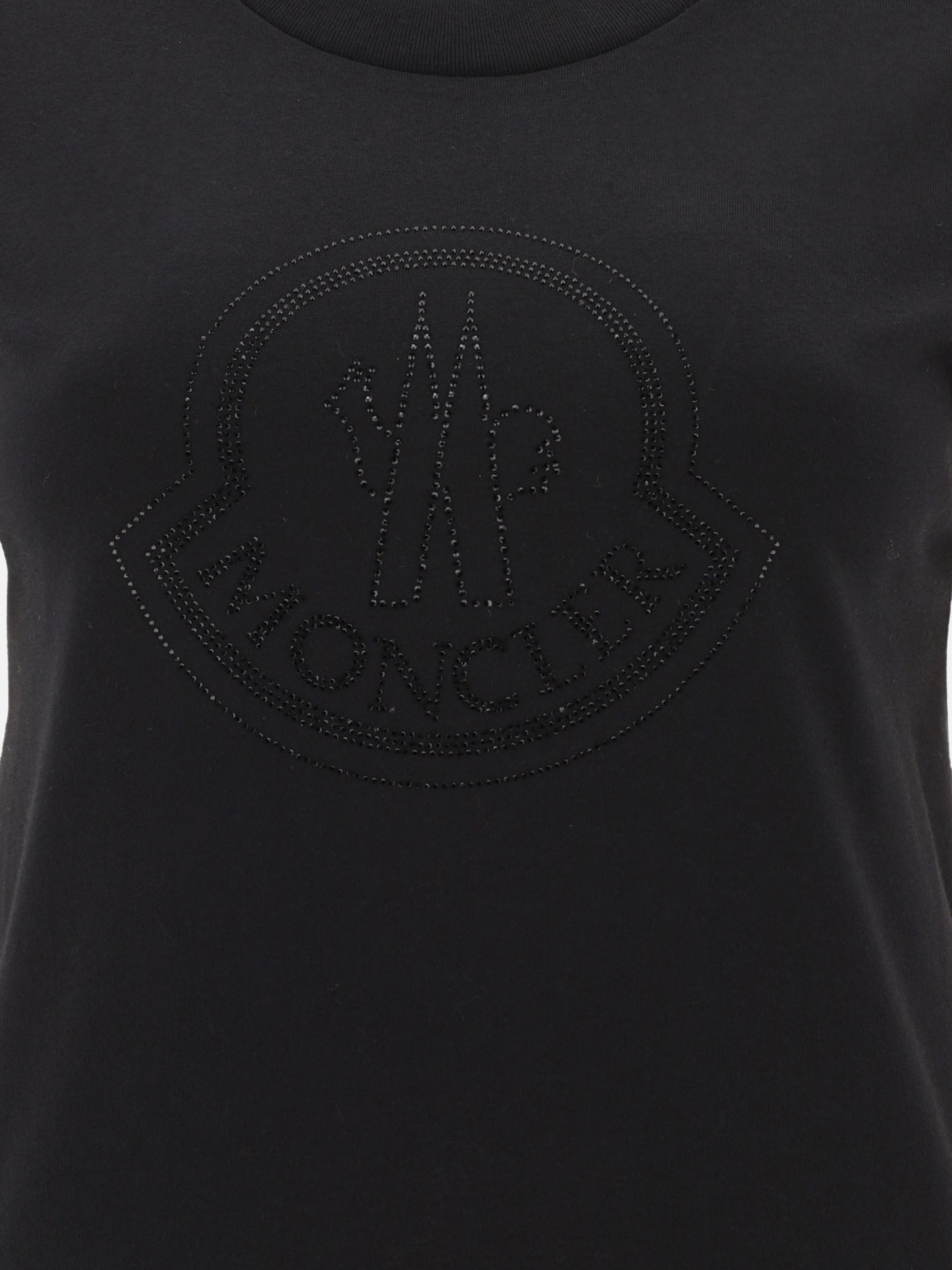 T-shirt girocollo 100% cotone  Nero - Moncler Donna | PDP | VIETTI Online Store | thumbnail_3