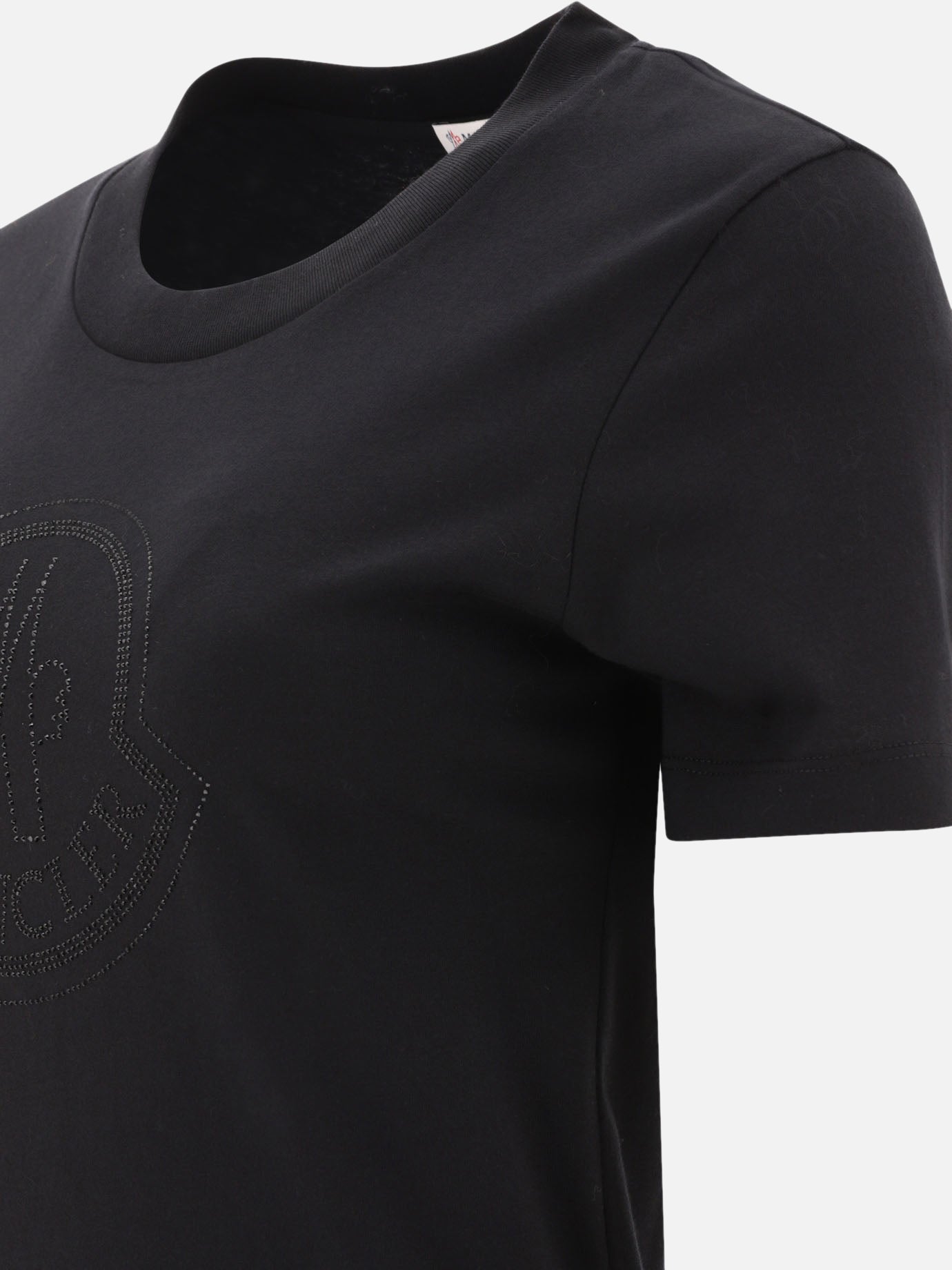 T-shirt girocollo 100% cotone  Nero - Moncler Donna | PDP | VIETTI Online Store | Zoom-Modal_4
