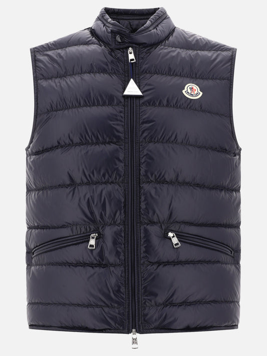 Giacche smanicate Logo  Blu - Moncler Uomo | PLP | VIETTI Online Store 
