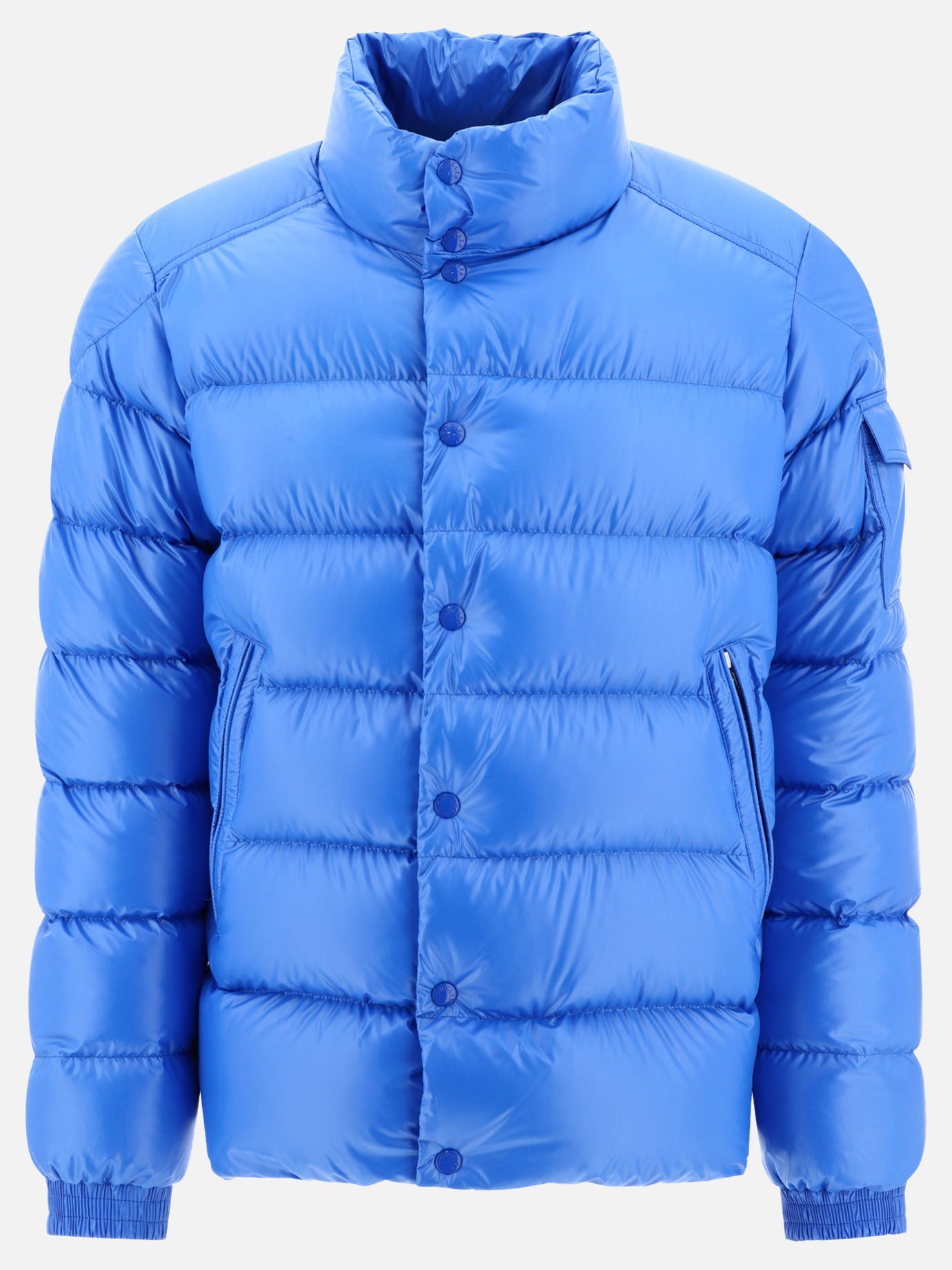 Down jackets 100% poliestere - Imbottitura: piumino e piuma  Light blue - Moncler Men | PDP | VIETTI Online Store | Zoom-Modal
