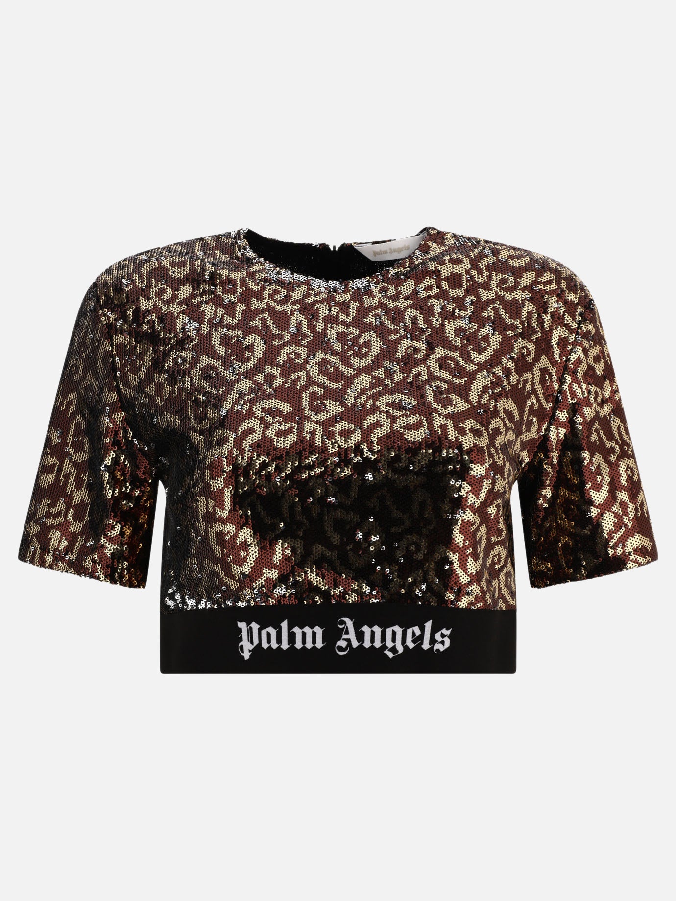 T-shirt girocollo 100% polyester  Marrone - Palm Angels Donna | PDP | VIETTI Online Store | thumbnail
