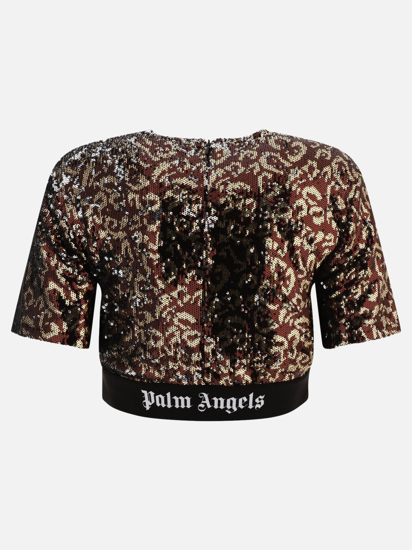 T-shirt girocollo 100% polyester  Marrone - Palm Angels Donna | PDP | VIETTI Online Store | thumbnail_2