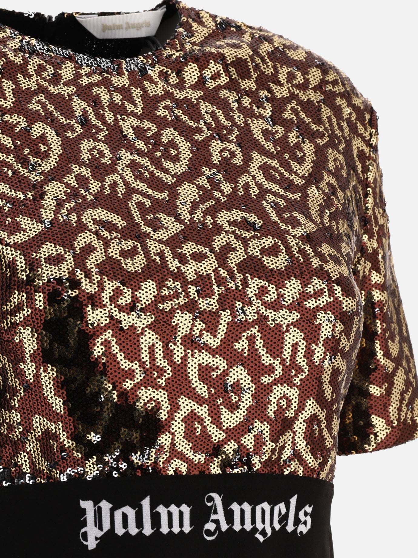 T-shirt girocollo 100% polyester  Marrone - Palm Angels Donna | PDP | VIETTI Online Store | thumbnail_3