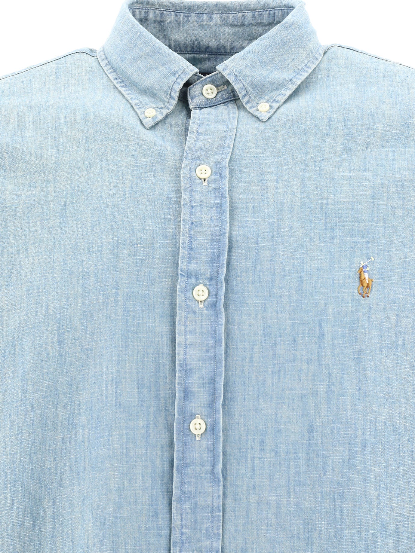 Camicie casual Solid colour  Azzurro - Polo Ralph Lauren Uomo | PDP | VIETTI Online Store | Zoom-Modal_3
