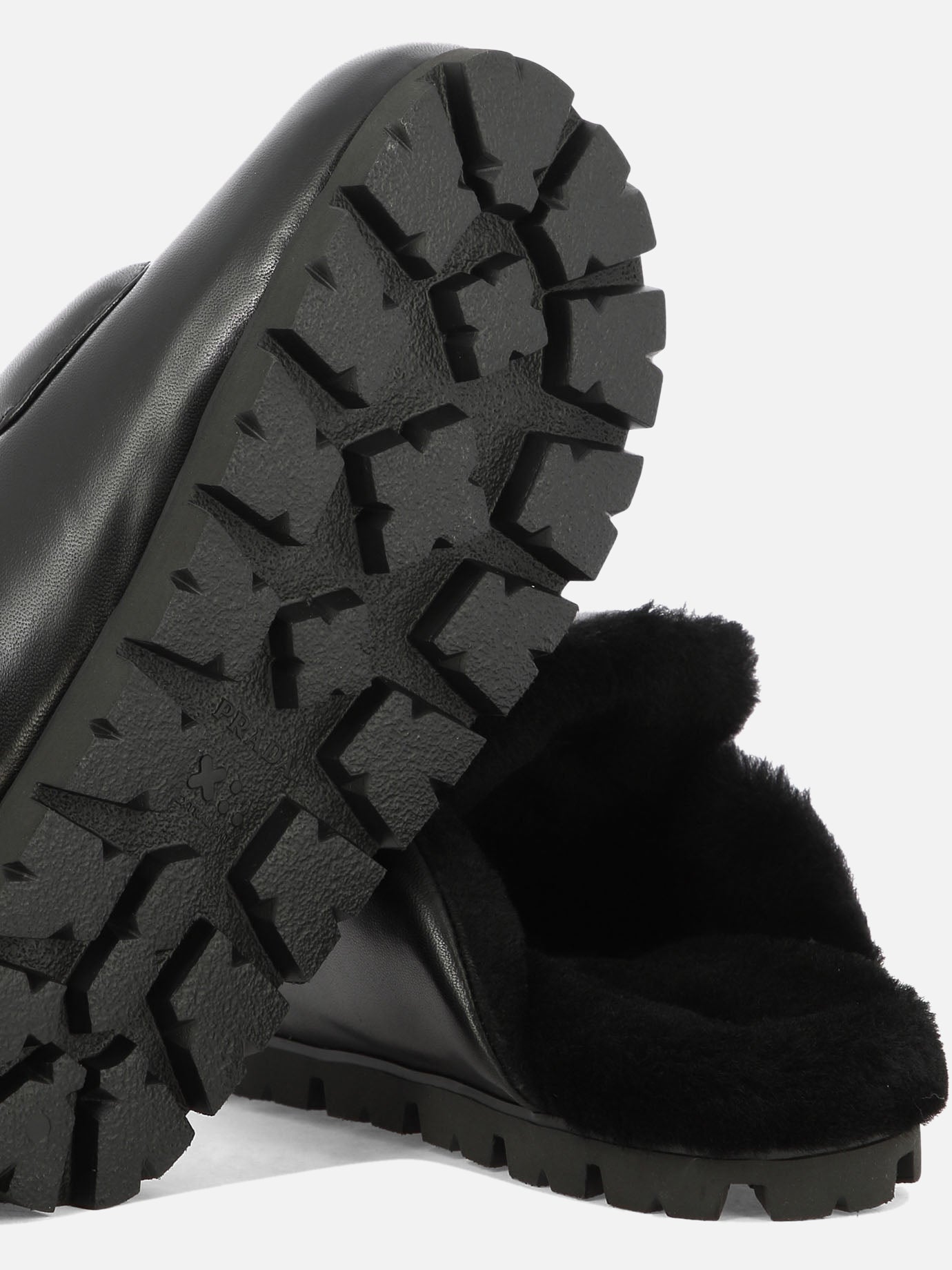 Slippers 100% pelle di agnello - 100% gomma  Black - Prada Women | PDP | VIETTI Online Store | thumbnail_5