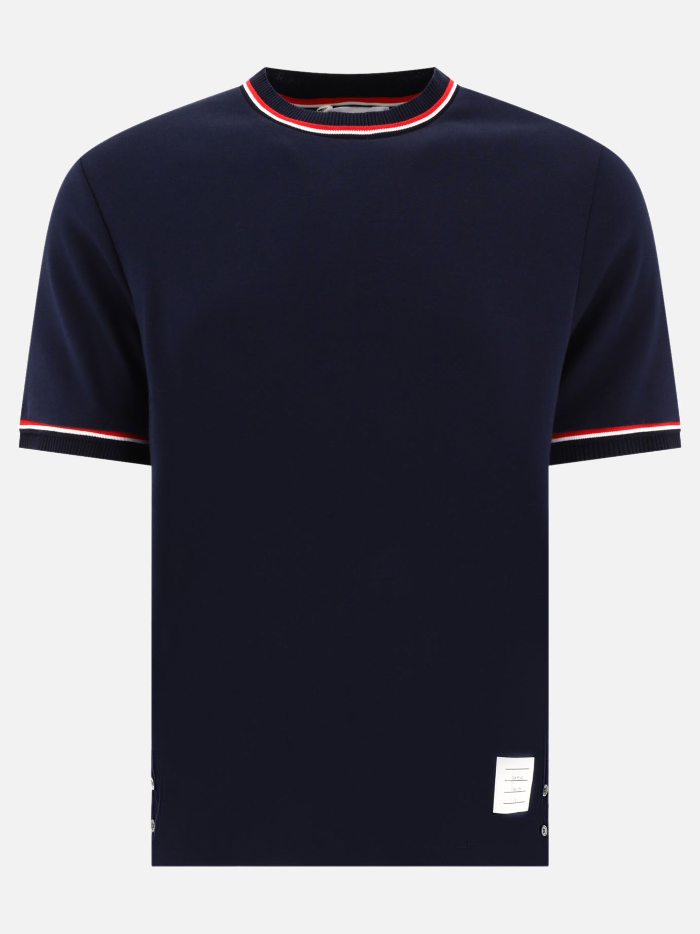 T-shirt girocollo 100% cotton  Blu - Thom Browne Uomo | PDP | VIETTI Online Store | Zoom-Modal
