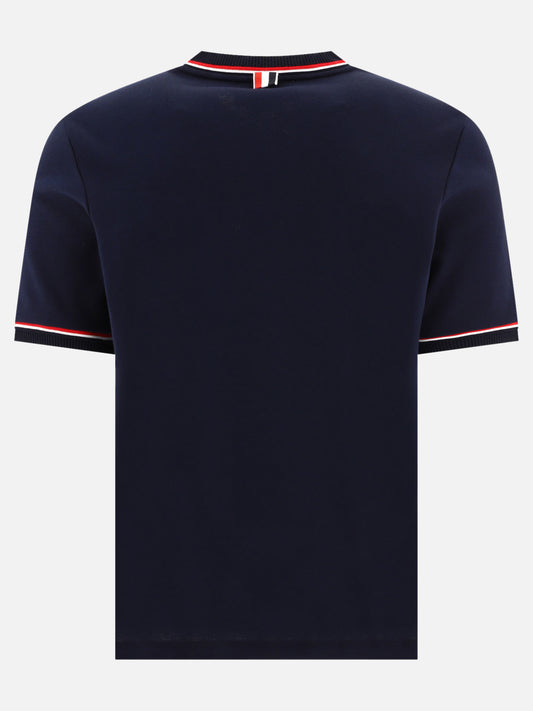 Crewneck t-shirts 100% cotton  Blue - Thom Browne Men | PLP | VIETTI Online Store | 2
