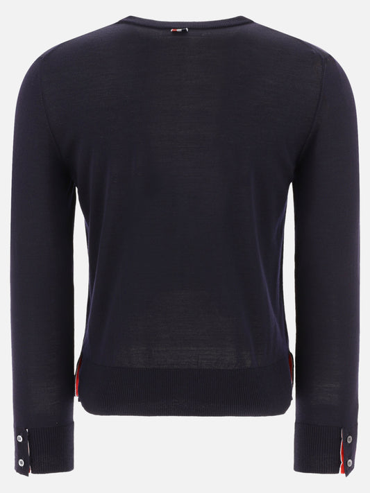 Crewneck sweaters 99% lana vergine 1% poliammide  Blue - Thom Browne Men | PLP | VIETTI Online Store | 2
