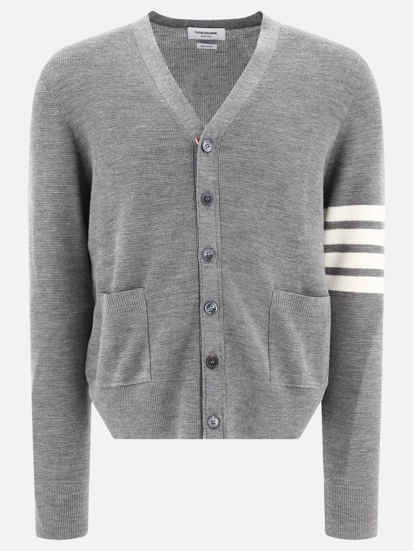 Cardigan 100% lana vergine  Grigio - Thom Browne Uomo | PDP | VIETTI Online Store | Zoom-Modal
