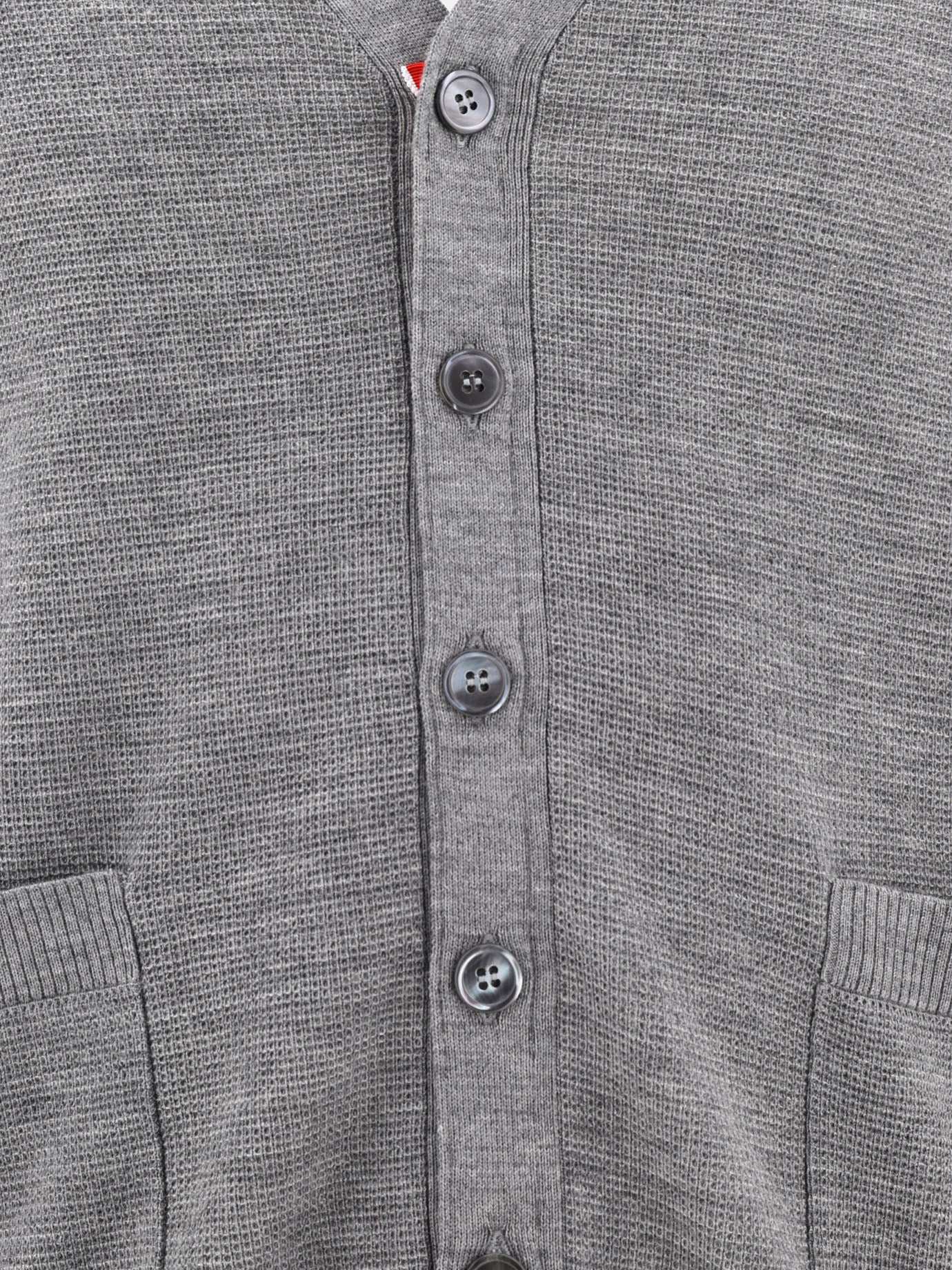Cardigan 100% lana vergine  Grigio - Thom Browne Uomo | PDP | VIETTI Online Store | Zoom-Modal_3

