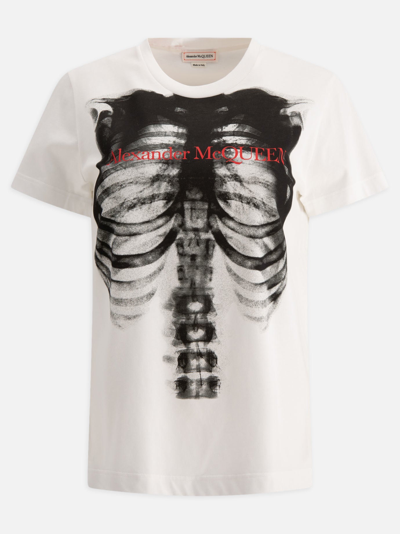 Vietti Alexander McQueen T-shirt con stampa gabbia toracica