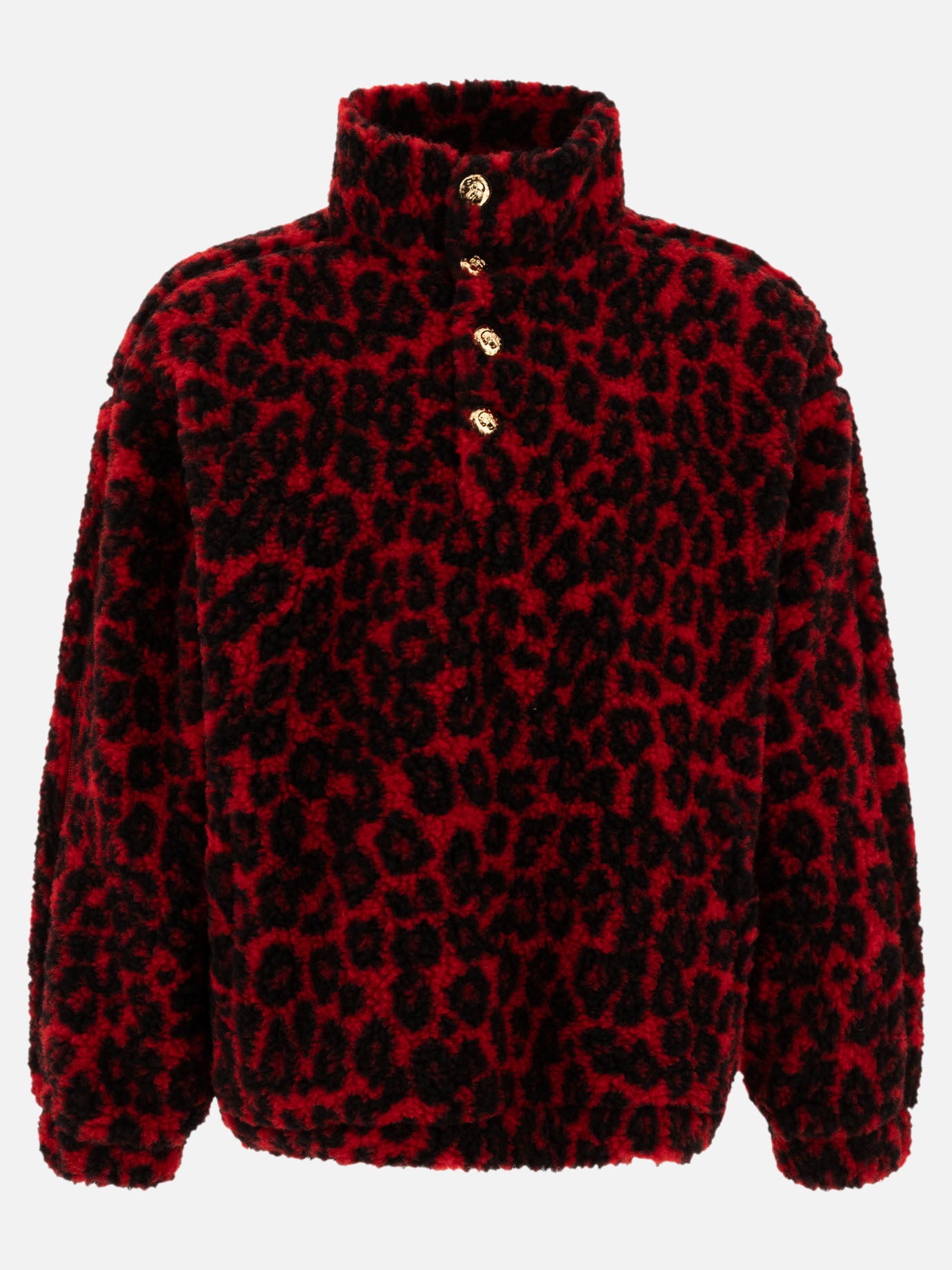 Vietti Alexander McQueen Giacca in pile con motivo leopardato