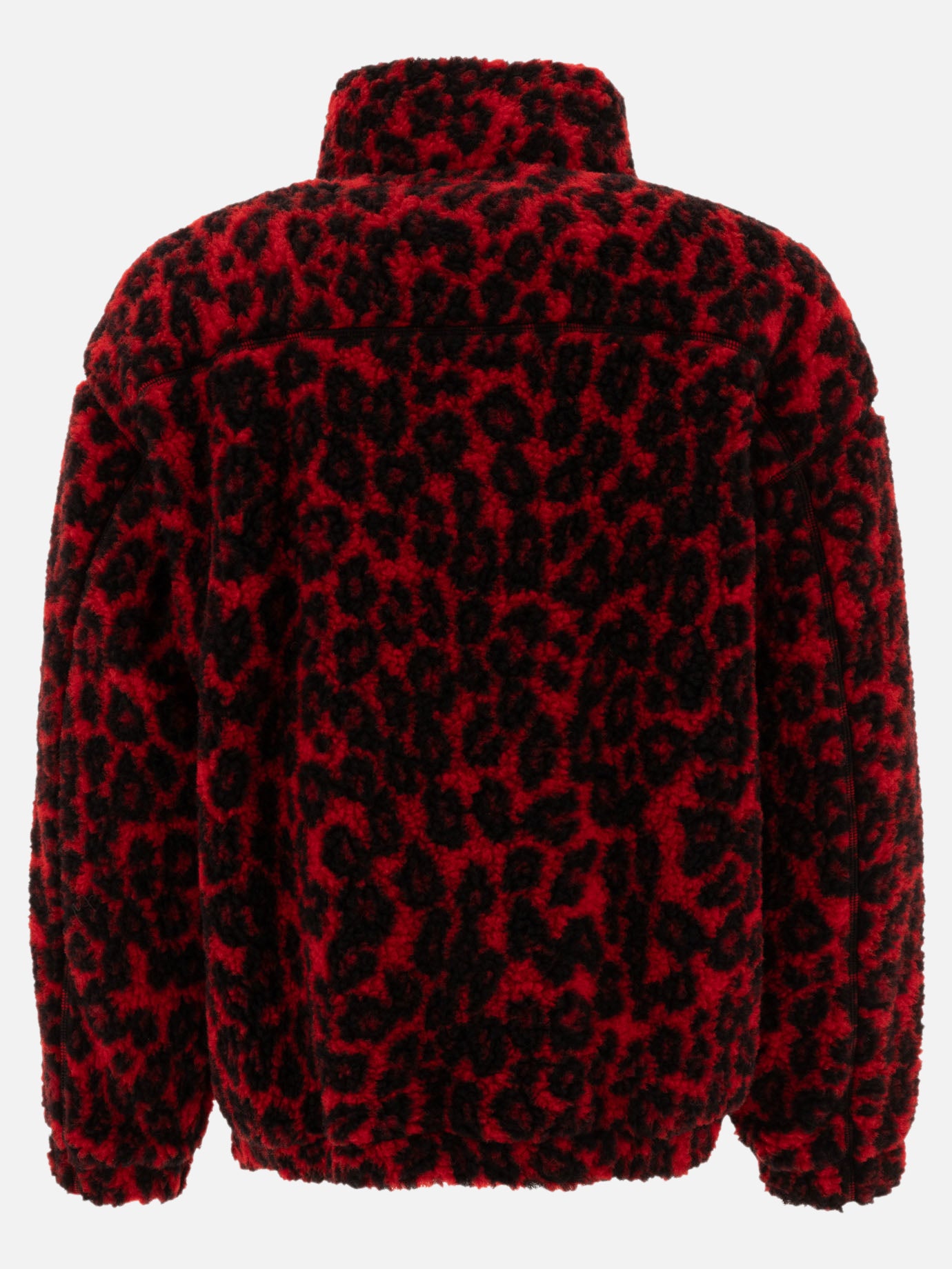 Leopard print fleece jacket