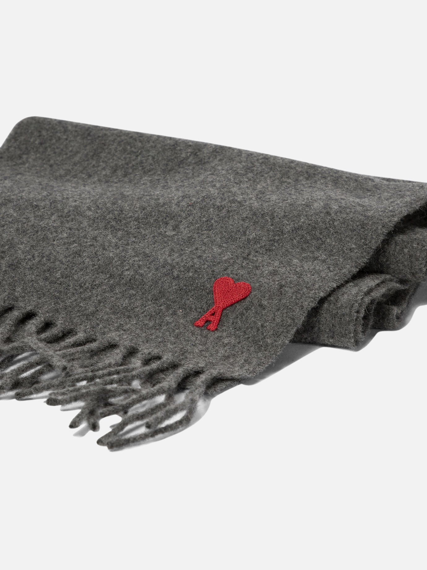 Ami Paris "Ami de Coeur" scarf Grey