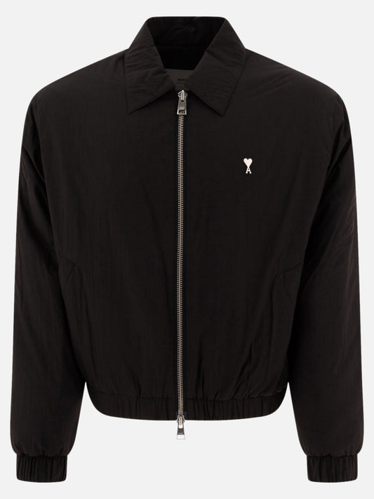 Bomber Solid colour  Nero - Ami Paris Uomo | PLP | VIETTI Online Store 
