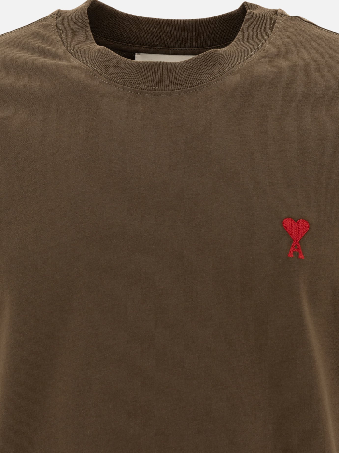 Ami Paris "Ami de Coeur" t-shirt Brown