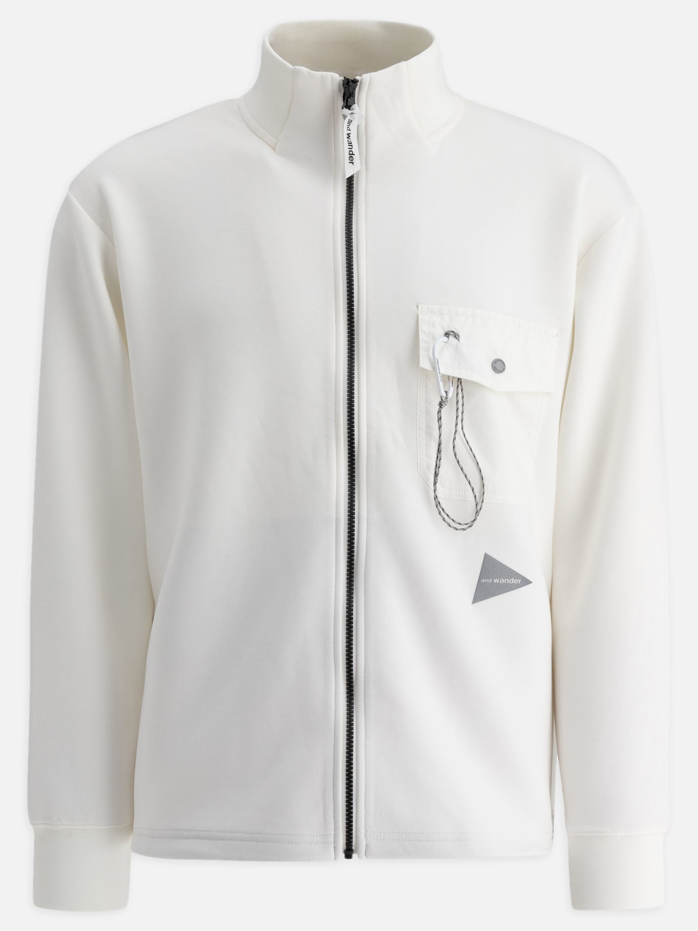 and Wander "Airly" zippered sweater White