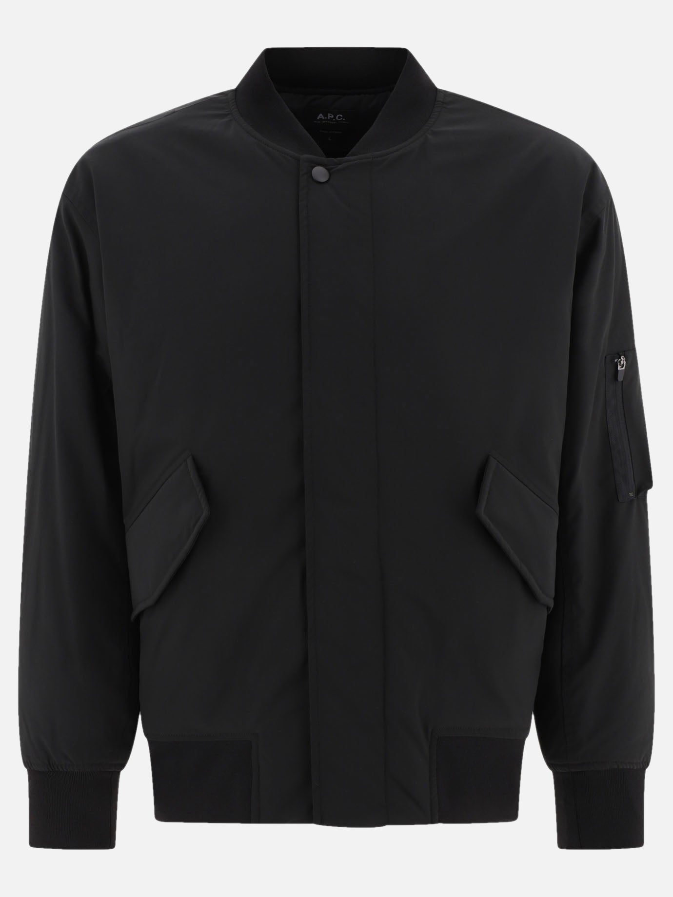 Bomber Solid colour  Nero - A.P.C. Uomo | PDP | VIETTI Online Store | Zoom-Modal
