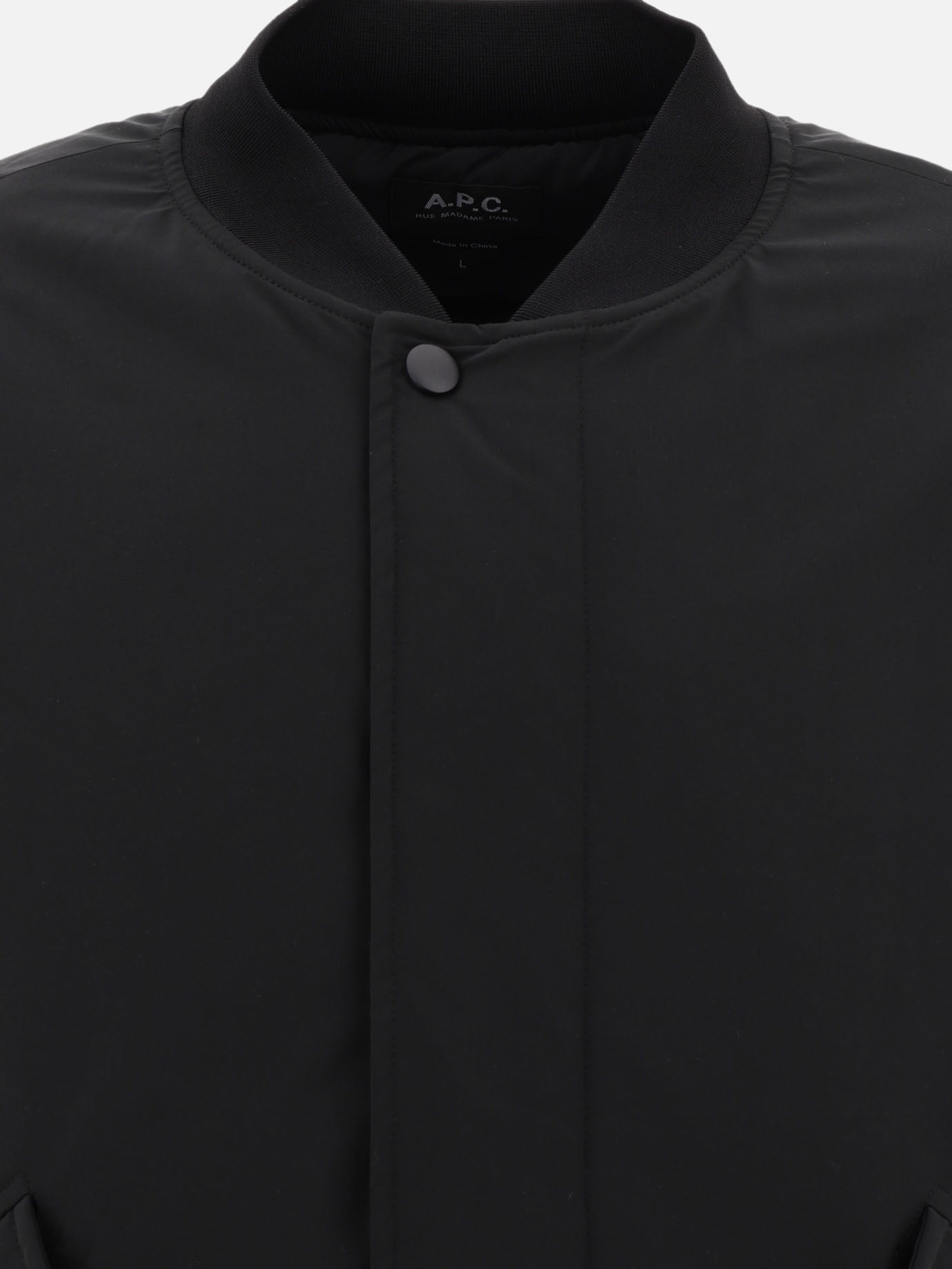 Bomber Solid colour  Nero - A.P.C. Uomo | PDP | VIETTI Online Store | Zoom-Modal_3
