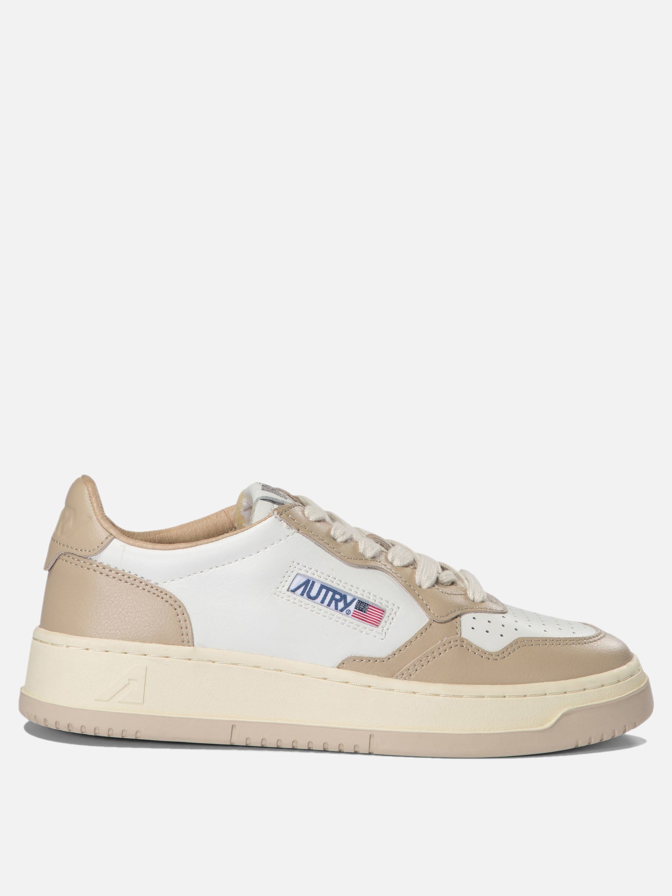 Sneaker basse 100% cow leather - 100% rubber  Beige - Autry Donna | PDP | VIETTI Online Store | Zoom-Modal
