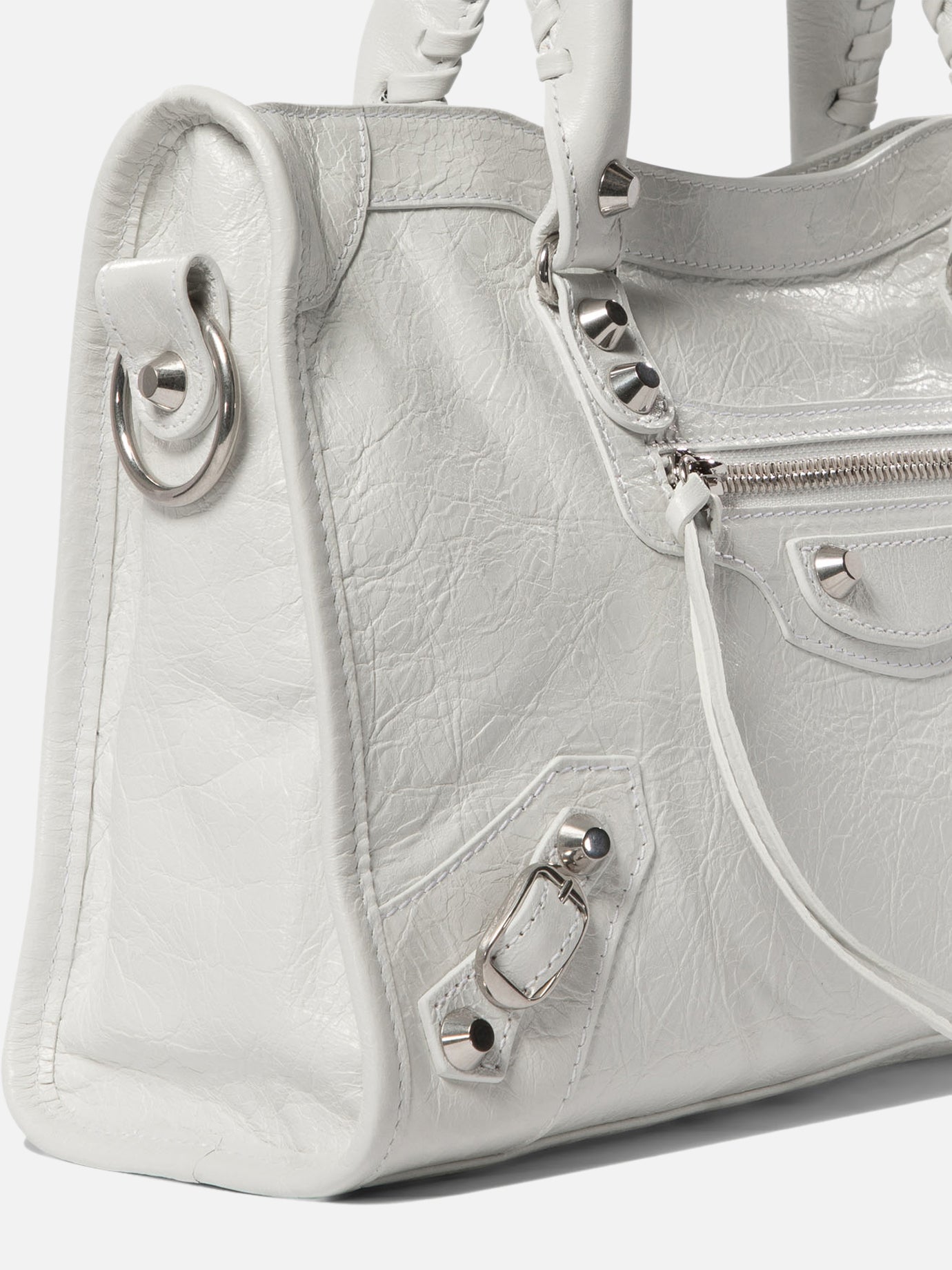 ハンドバッグ BALENCIAGA 'Le City Bag S' handbag White Le City Mini leather shoulder bag in white - Balenciaga