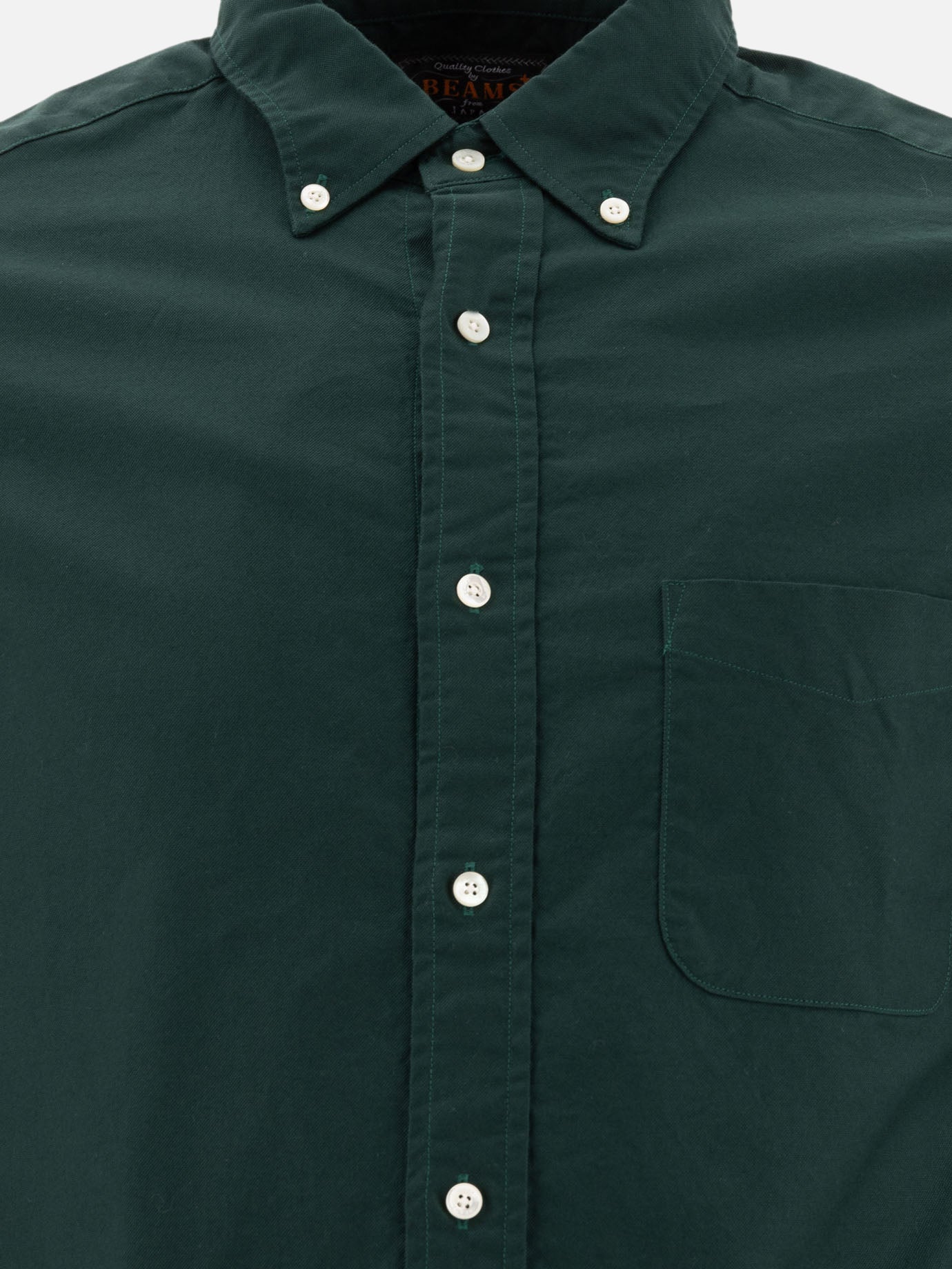 Casual shirts Solid colour  Green - Beams Plus Men | PDP | VIETTI Online Store | Zoom-Modal_3
