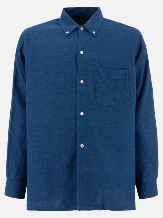 Camicie casual Solid colour  Blu - Beams Plus Uomo | PLP | VIETTI Online Store 

