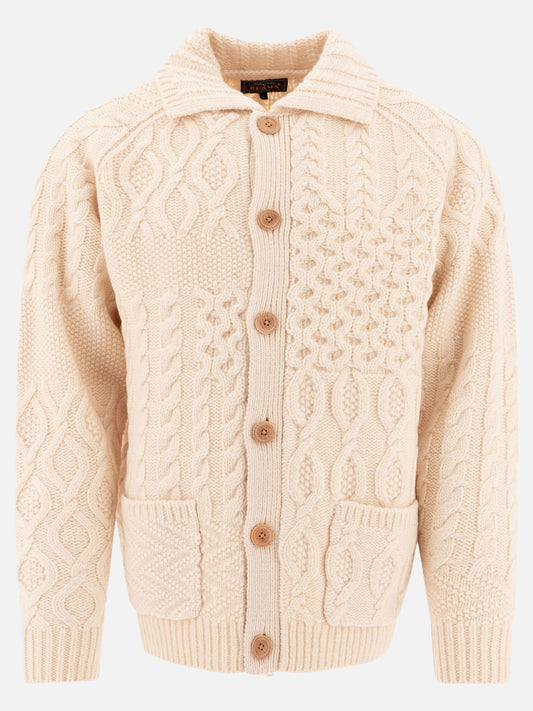 Cardigans Textured knit  Beige - Beams Plus Men | PLP | VIETTI Online Store 
