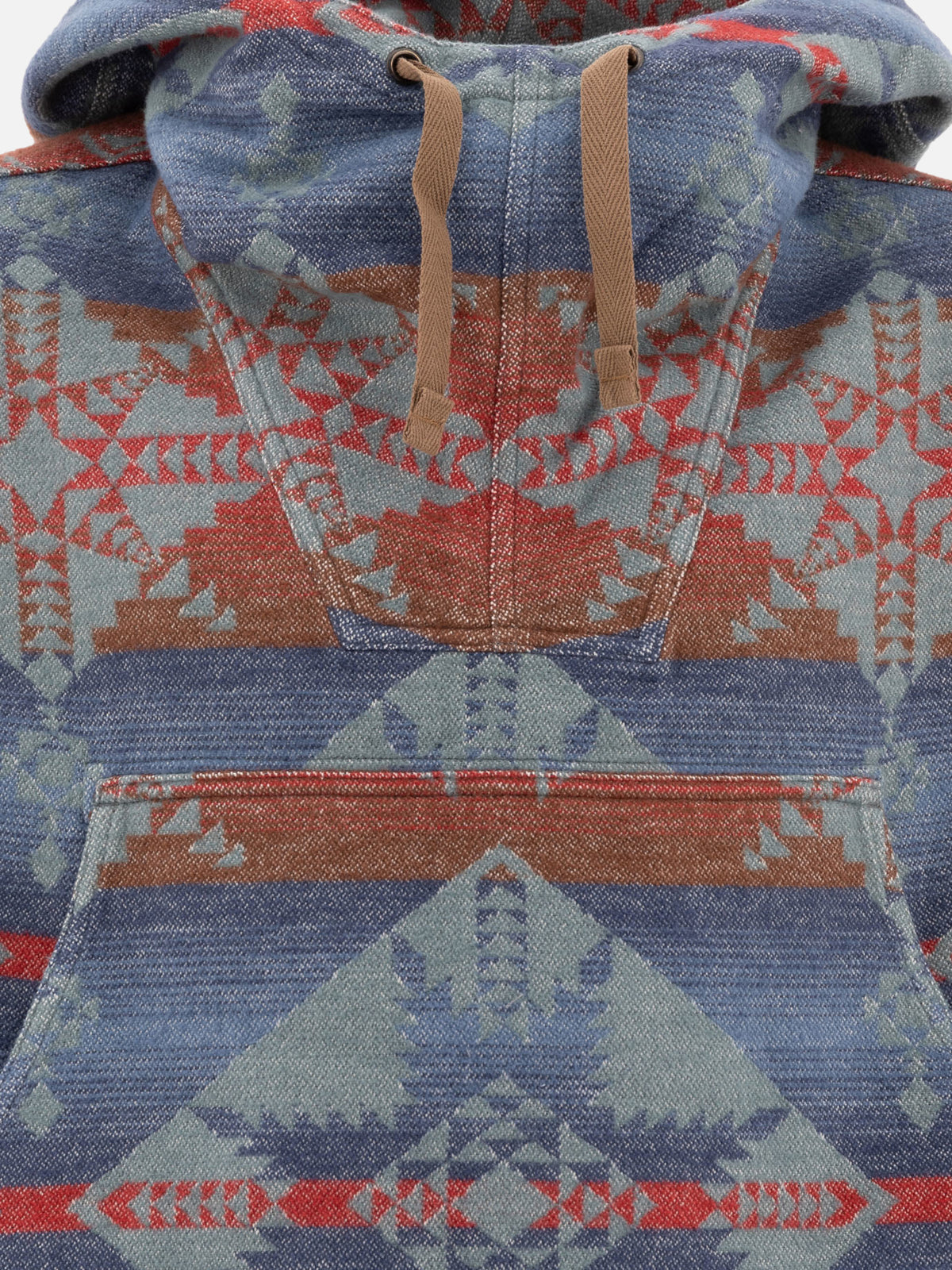 Beams Plus "MIL Smock Jacquard Shaggy" hoodie Blue - VIETTI