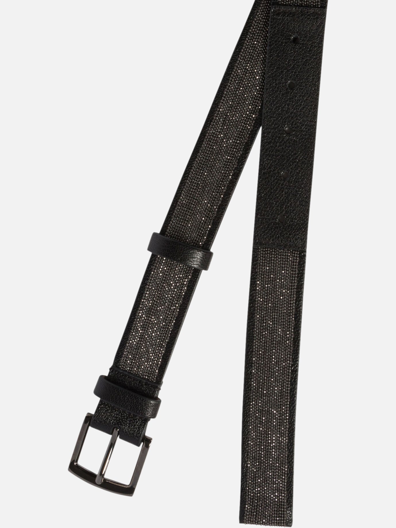 Brunello Cucinelli "Precious" belt in grained leather Black