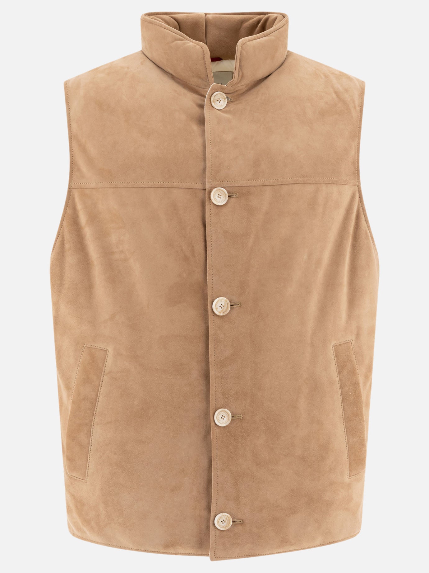 Brunello Cucinelli Suede down vest Beige