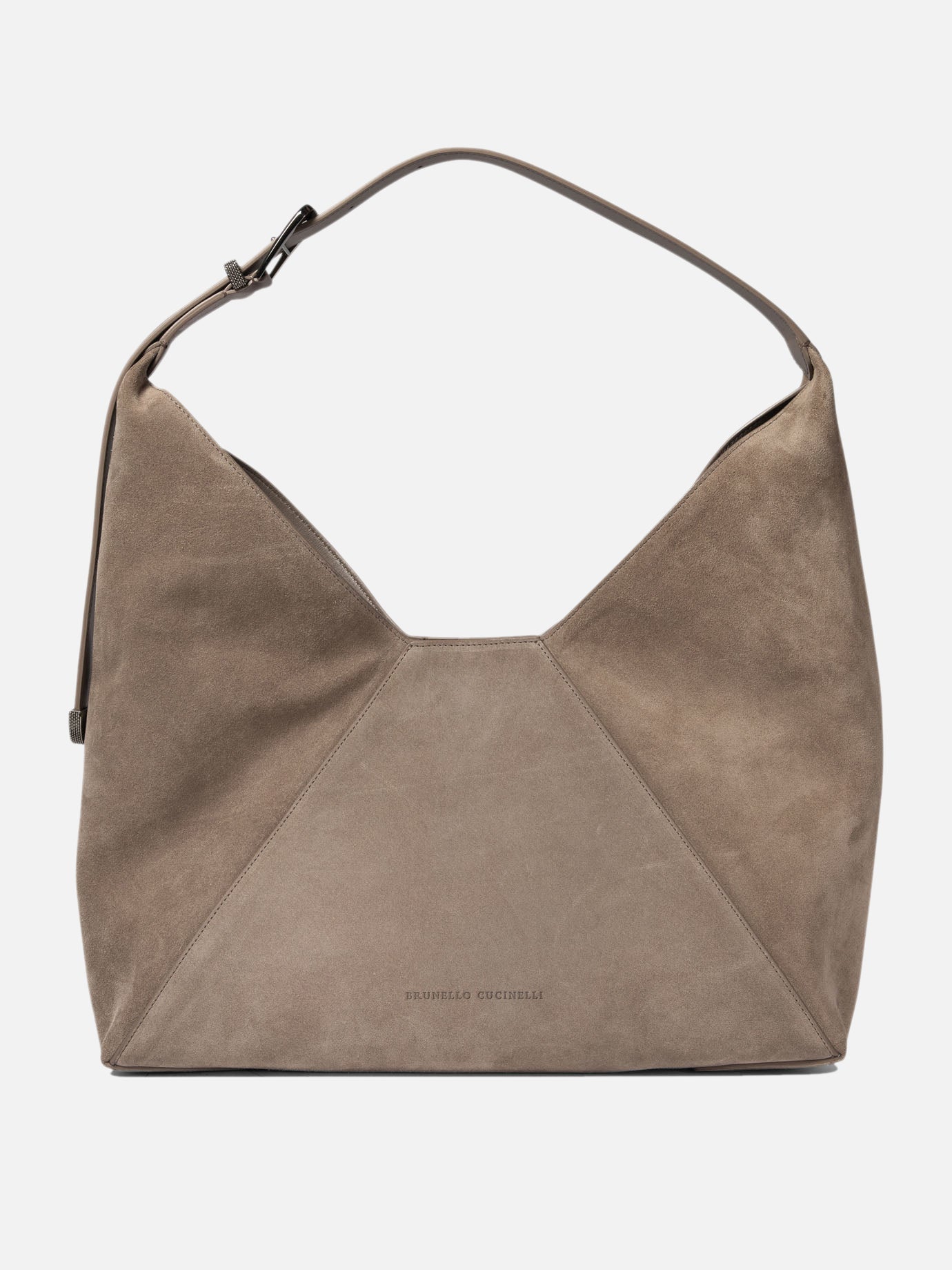 Vietti Brunello Cucinelli Borsa hobo in vitello scamosciato