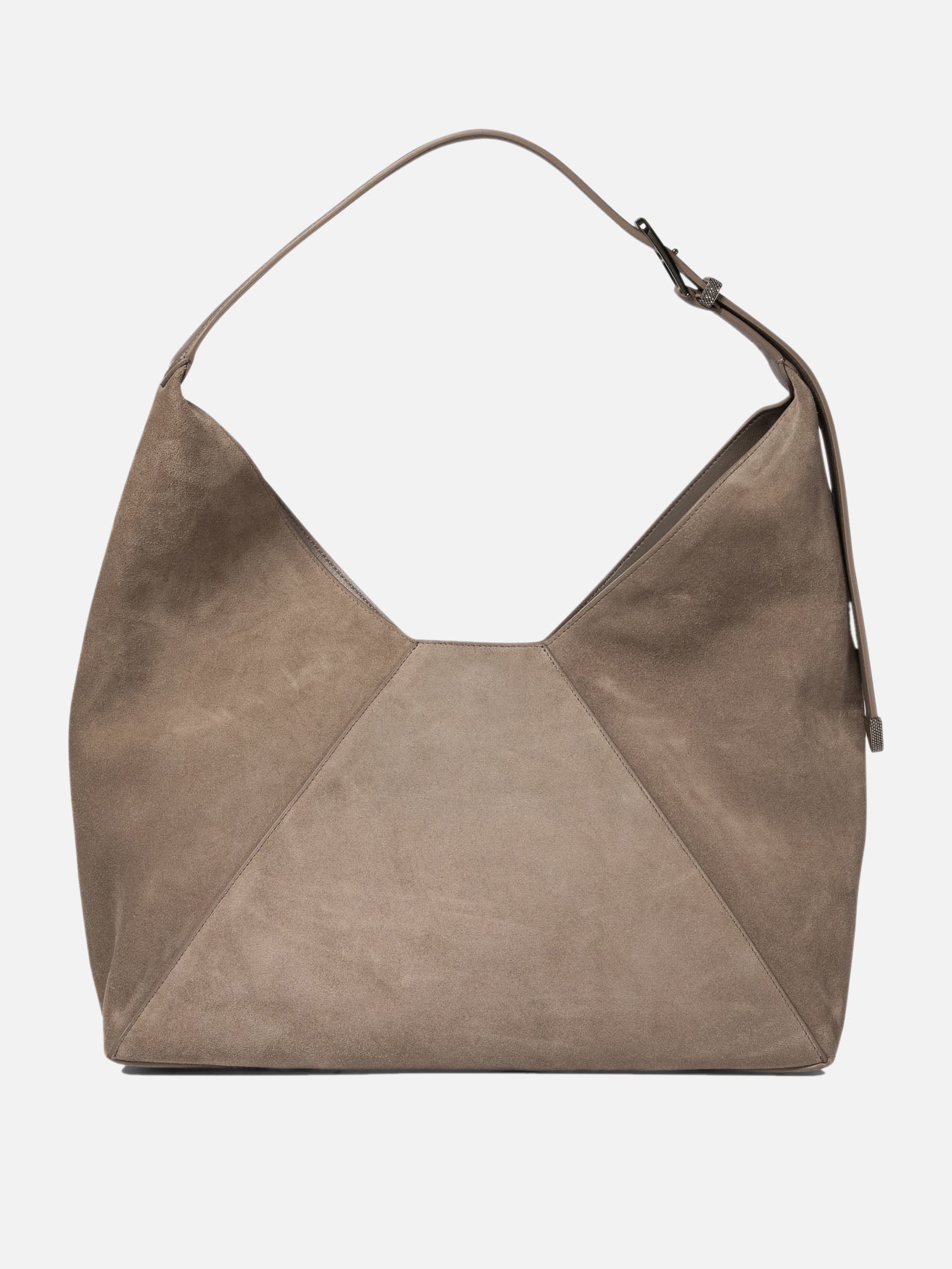 Sueded calfskin hobo bag