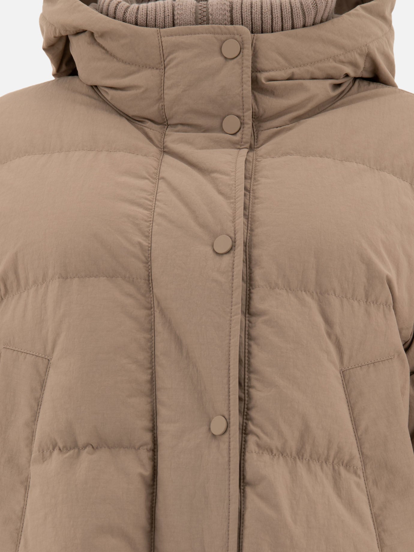 Piumini corti Solid colour  Beige - Brunello Cucinelli Donna | PDP | VIETTI Online Store | thumbnail_3