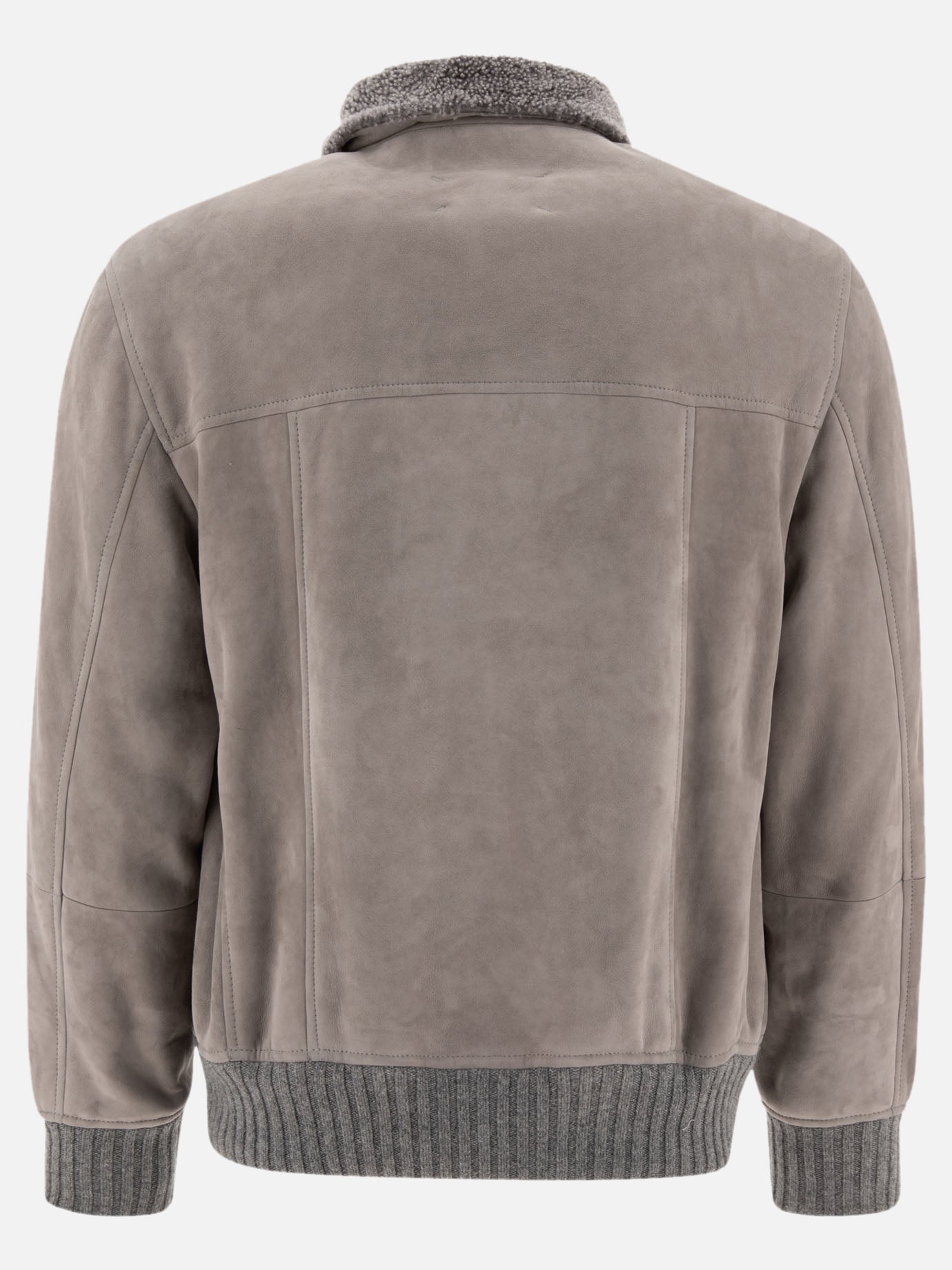 Giacche shearling Solid colour  Grigio - Brunello Cucinelli Uomo | PDP | VIETTI Online Store | Zoom-Modal_2
