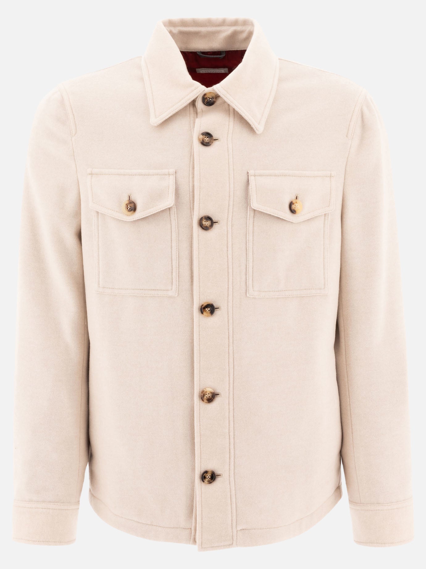 Vietti Brunello Cucinelli Overshirt in panno leggero idrorepellente di cashmere