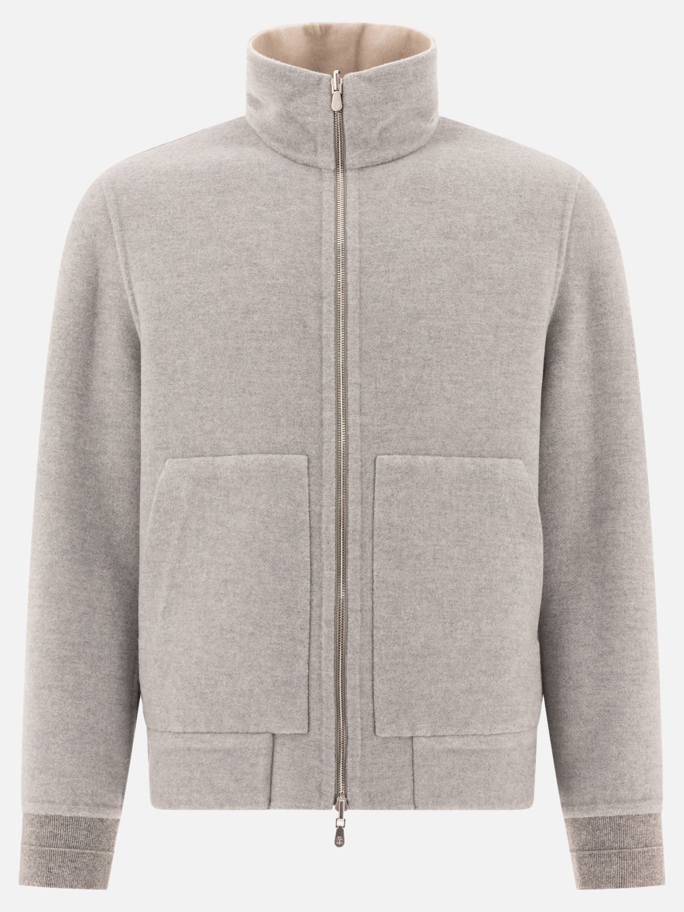 Bomber jackets Solid colour  Beige - Brunello Cucinelli Men | PDP | VIETTI Online Store | thumbnail_2