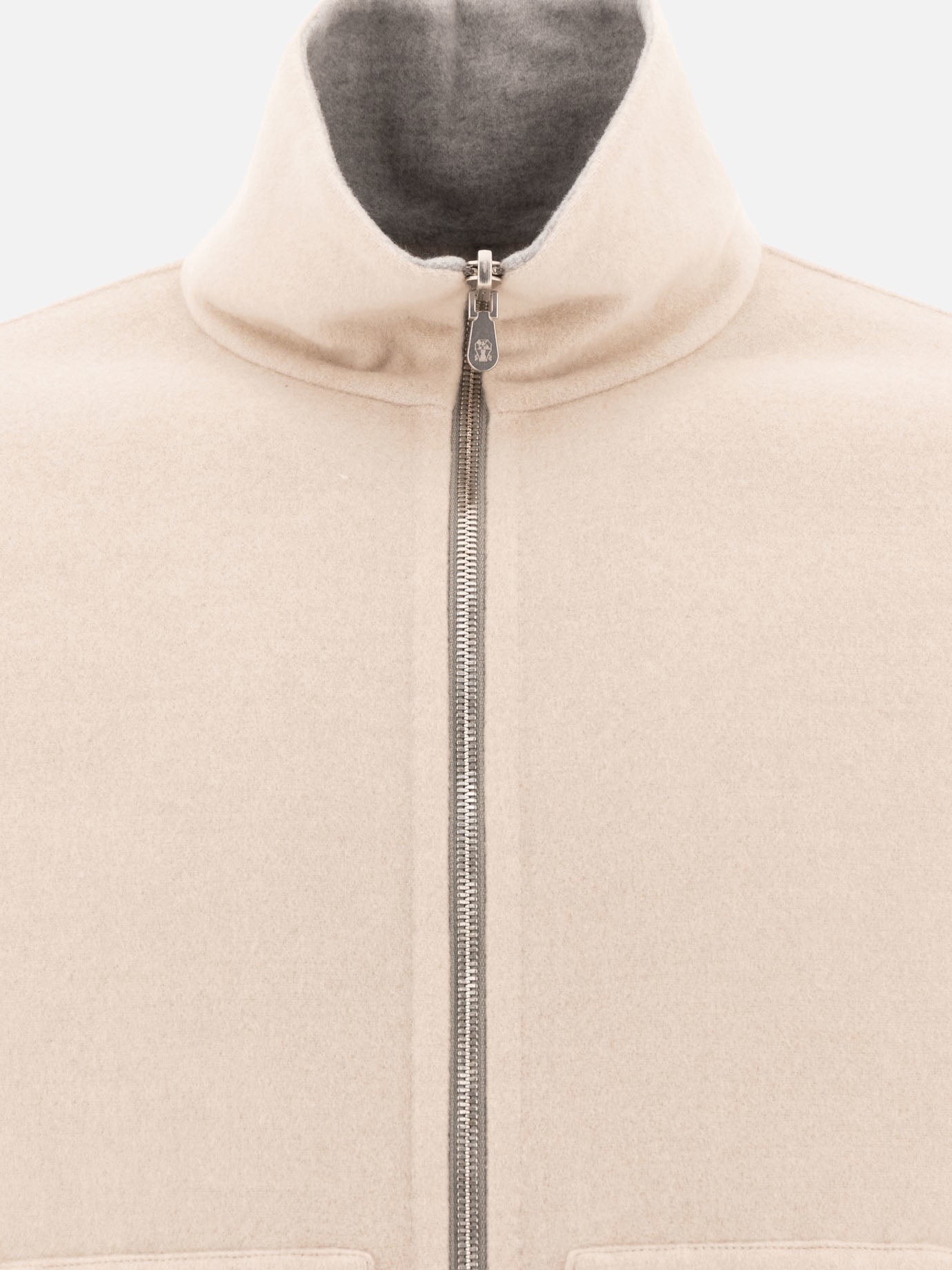 Bomber jackets Solid colour  Beige - Brunello Cucinelli Men | PDP | VIETTI Online Store | Zoom-Modal_5
