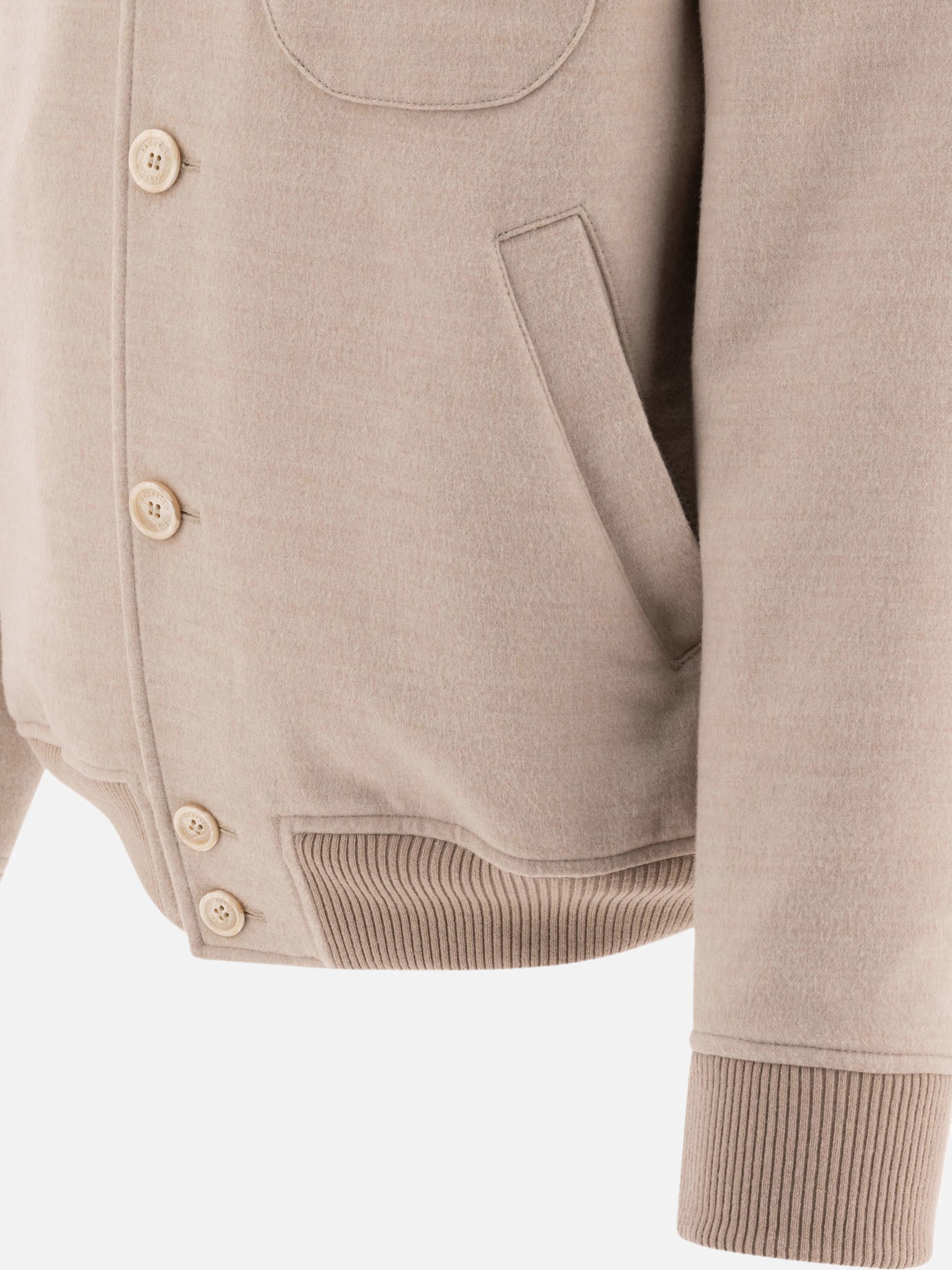 Bomber Solid colour  Beige - Brunello Cucinelli Uomo | PDP | VIETTI Online Store | Zoom-Modal_4
