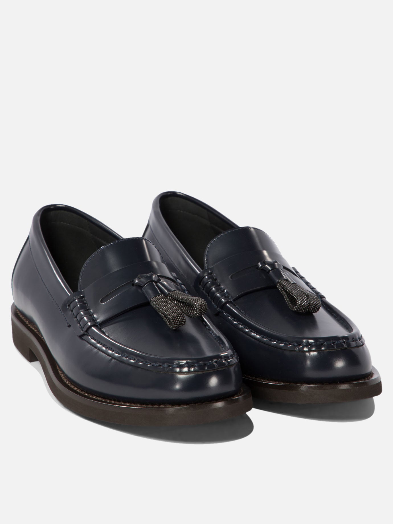 Loafers with Shiny Tassels