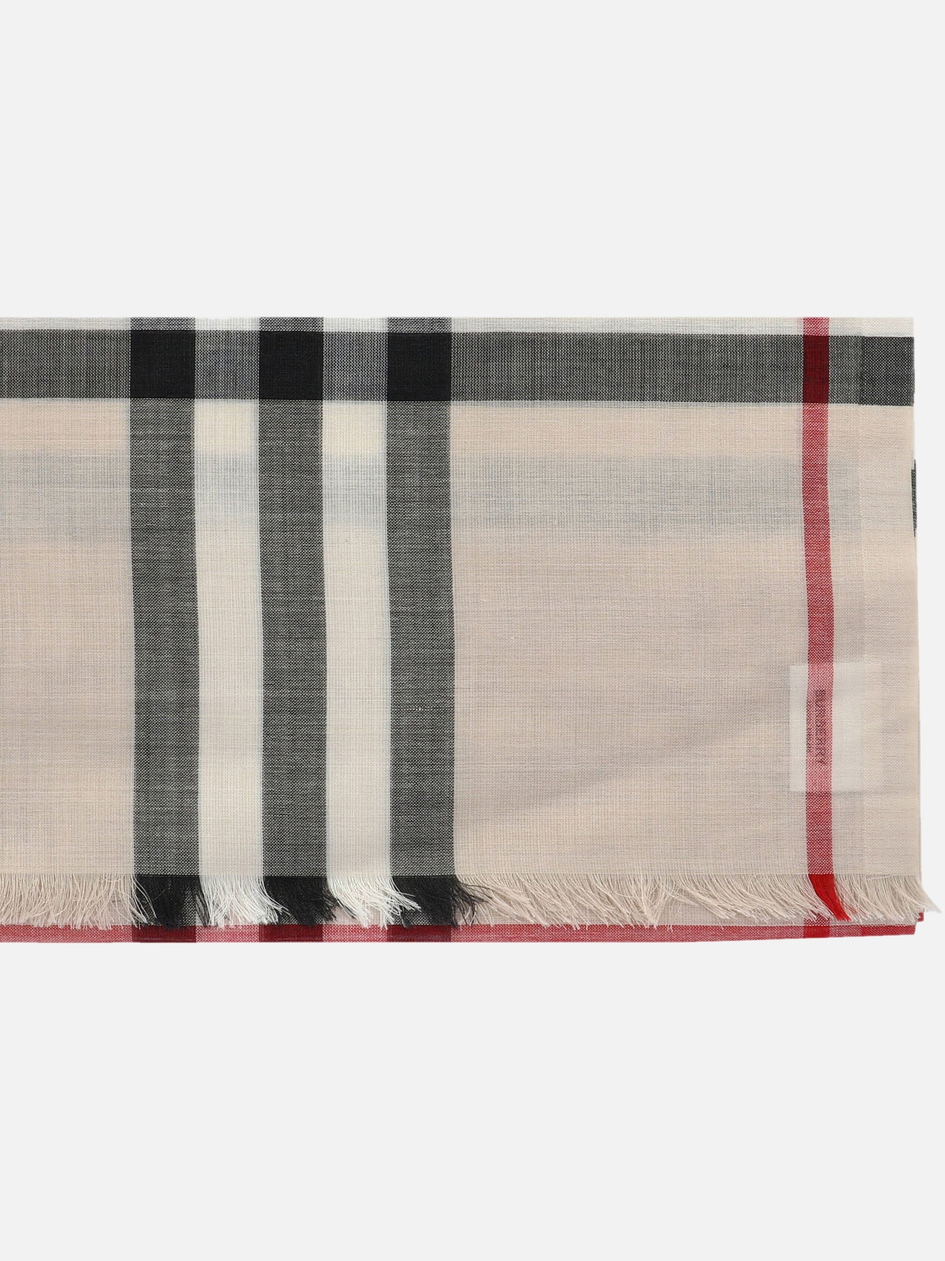 Burberry Check wool silk scarf Beige