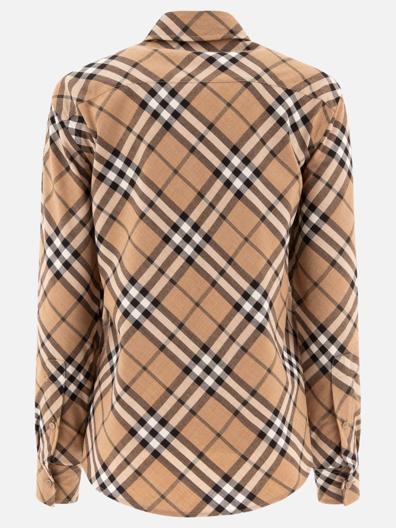 Wool blend shirt with Check motif