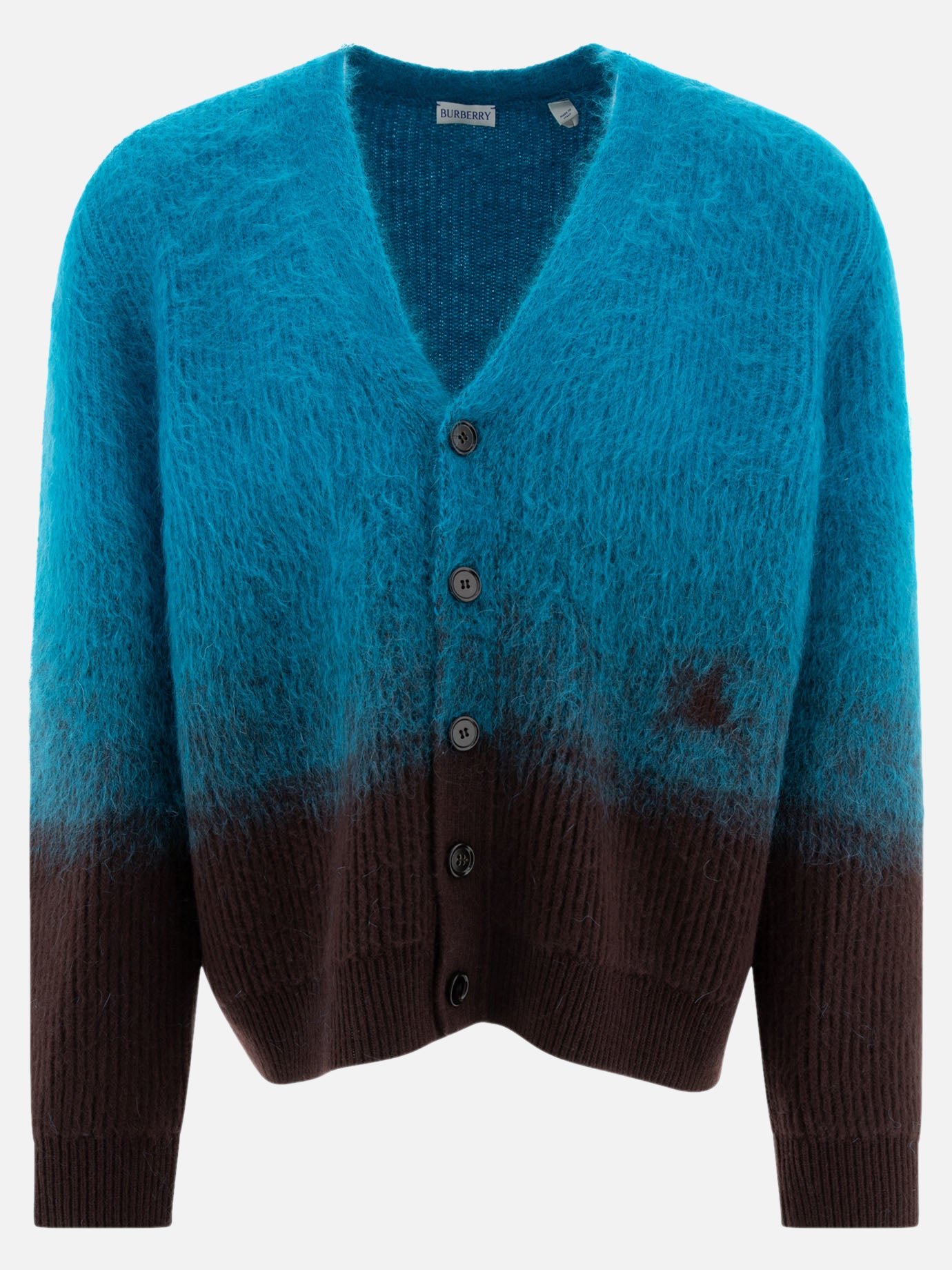 Burberry Wool and mohair cardigan Light blue