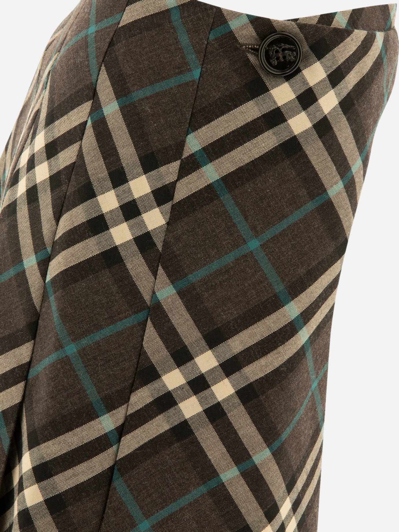スカート Burberry Check wool blend mini kilt Grey Burberry Check wool blend mini kilt - Women | VIETTI Shop