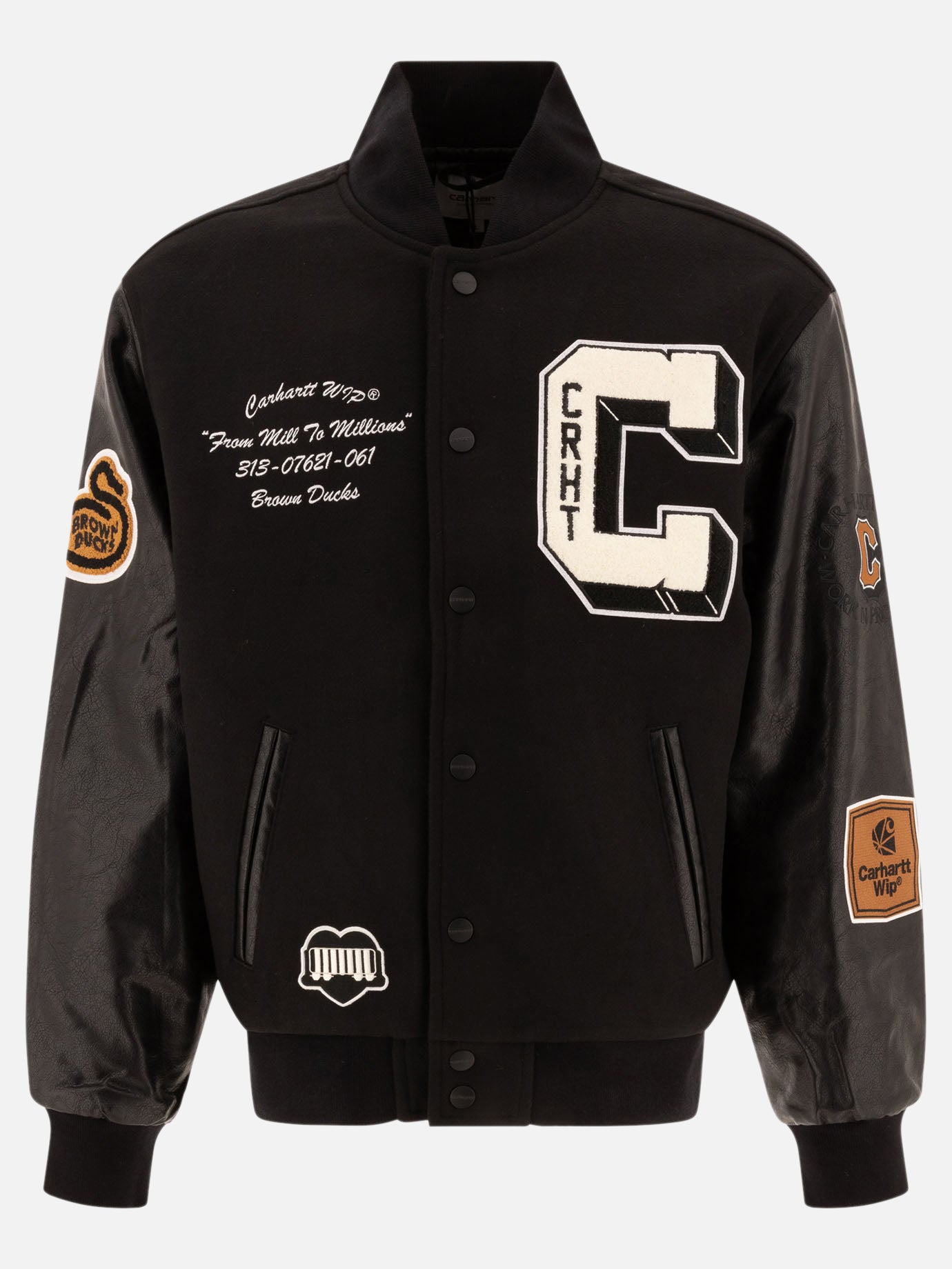 Bomber Solid colour  Nero - Carhartt WIP Uomo | PDP | VIETTI Online Store | thumbnail