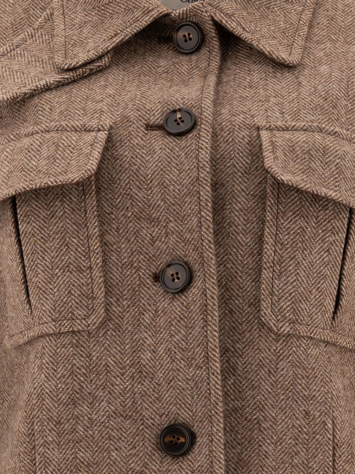 Giacche leggere & Trapuntate Herringbone  Marrone - Chloé Donna | PDP | VIETTI Online Store | Zoom-Modal_3
