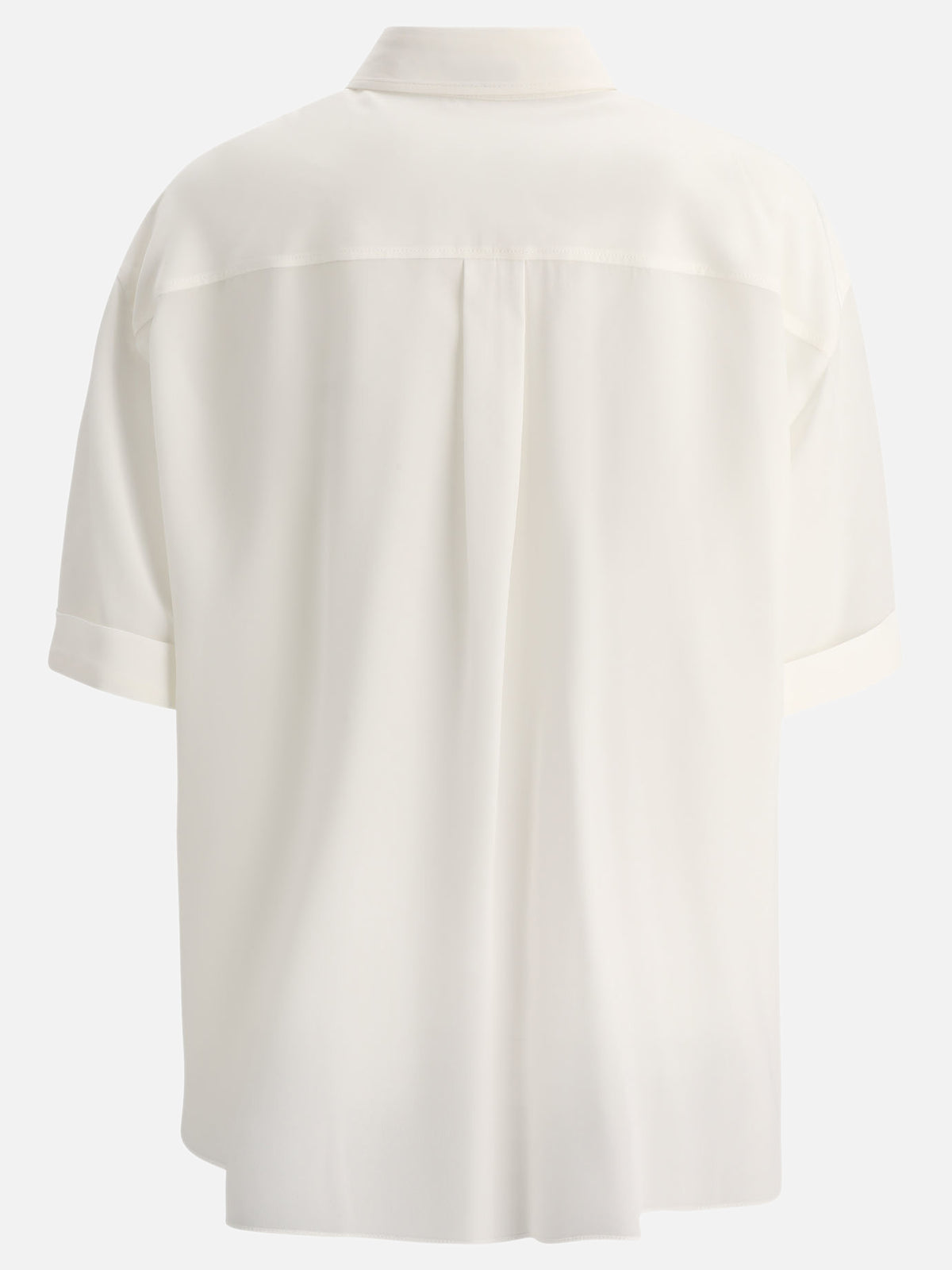 Brunello Cucinelli Crepe de chine shirt with Precious Buttonhole White - VIETTI