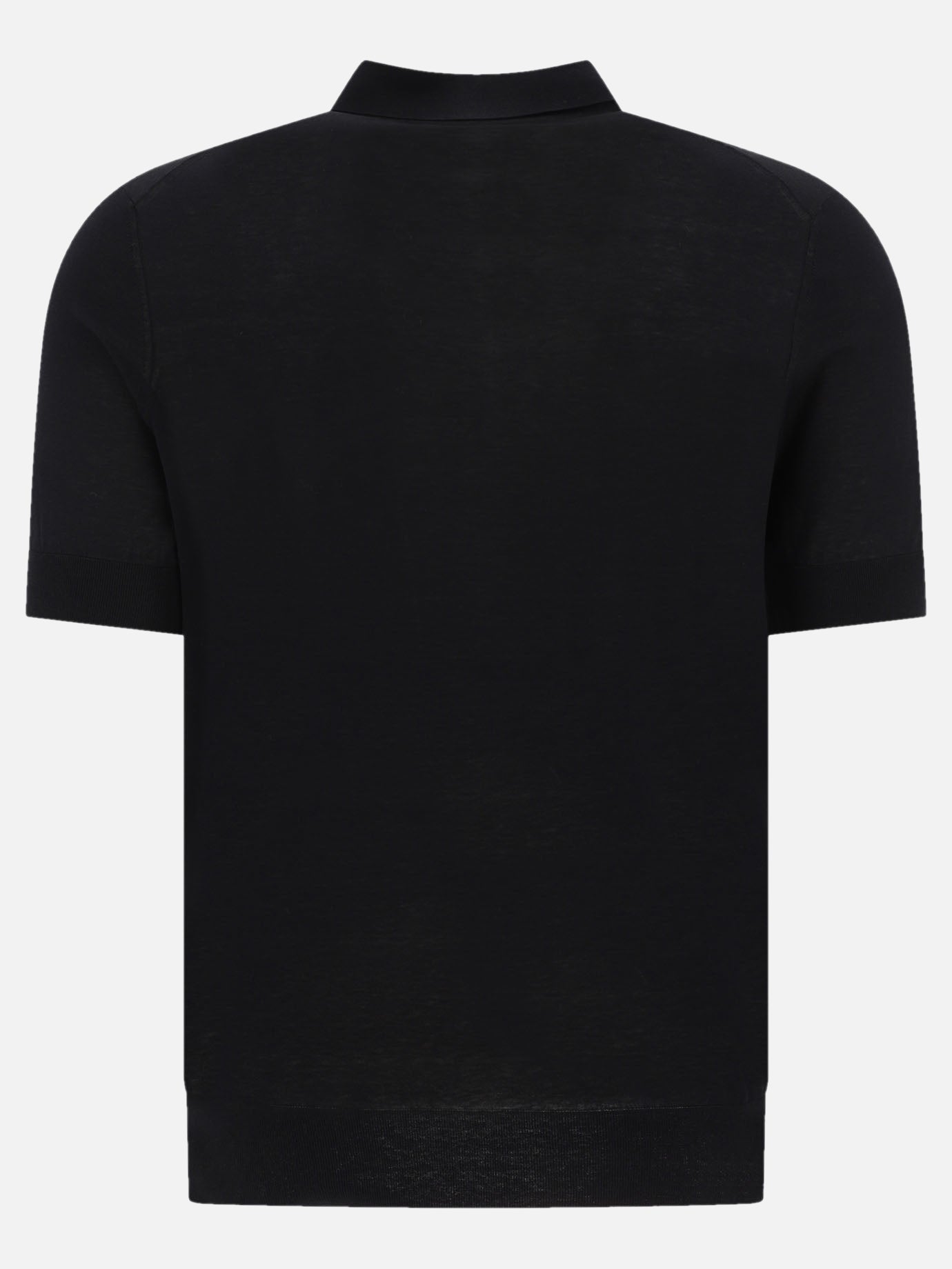 Polo con bottoni Solid colour  Nero - Brunello Cucinelli Uomo | PDP | VIETTI Online Store | Zoom-Modal_2

