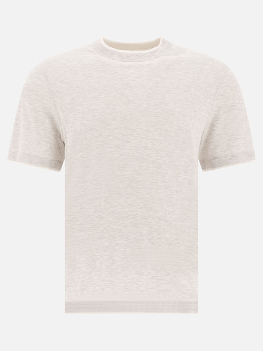 Crewneck t-shirts Solid colour  Grey - Brunello Cucinelli Women | PDP | VIETTI Online Store 
