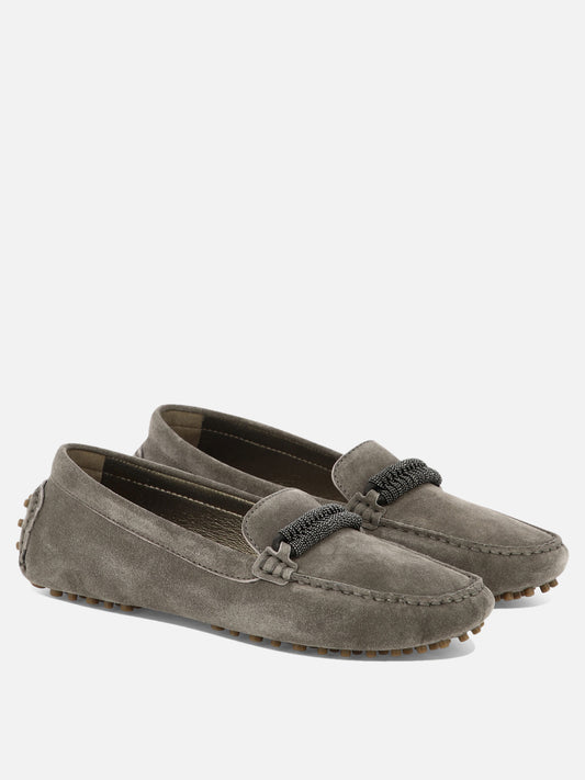 Mocassini 100% suede - 100% rubber  Marrone - Brunello Cucinelli Donna | PDP | VIETTI Online Store | 2
